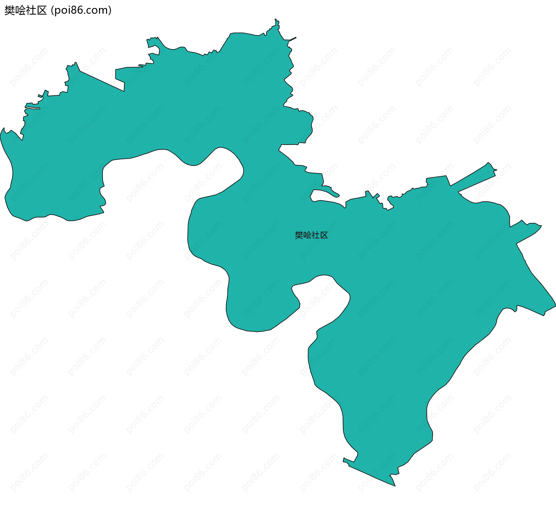 樊哙社区边界地图