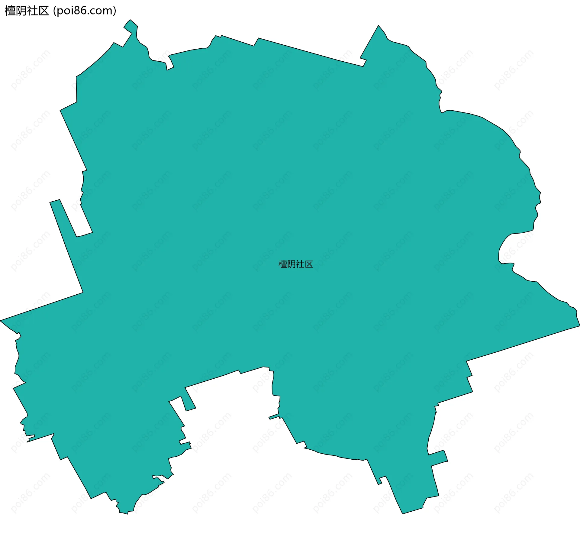 檀阴社区边界地图