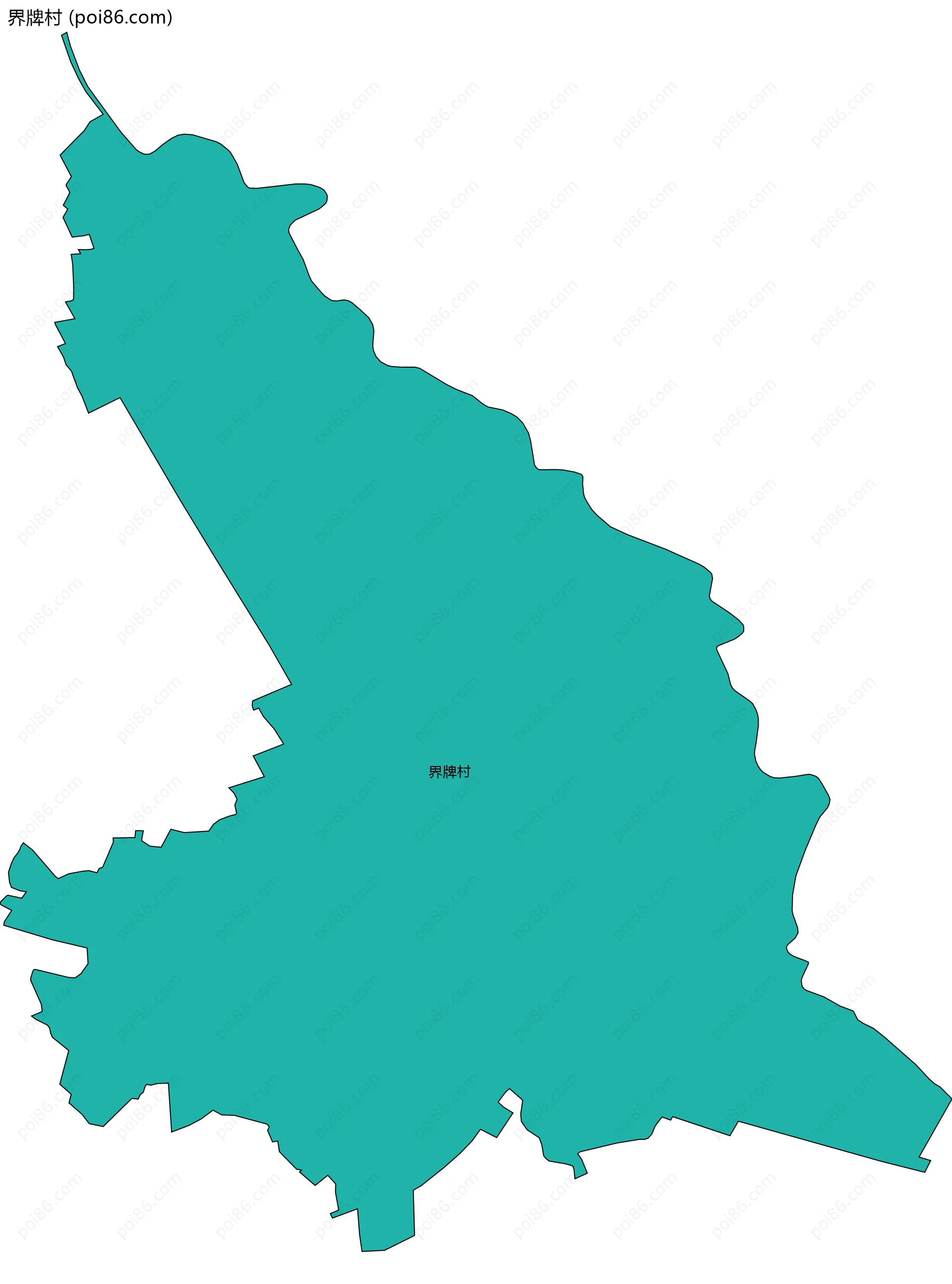 界牌村边界地图