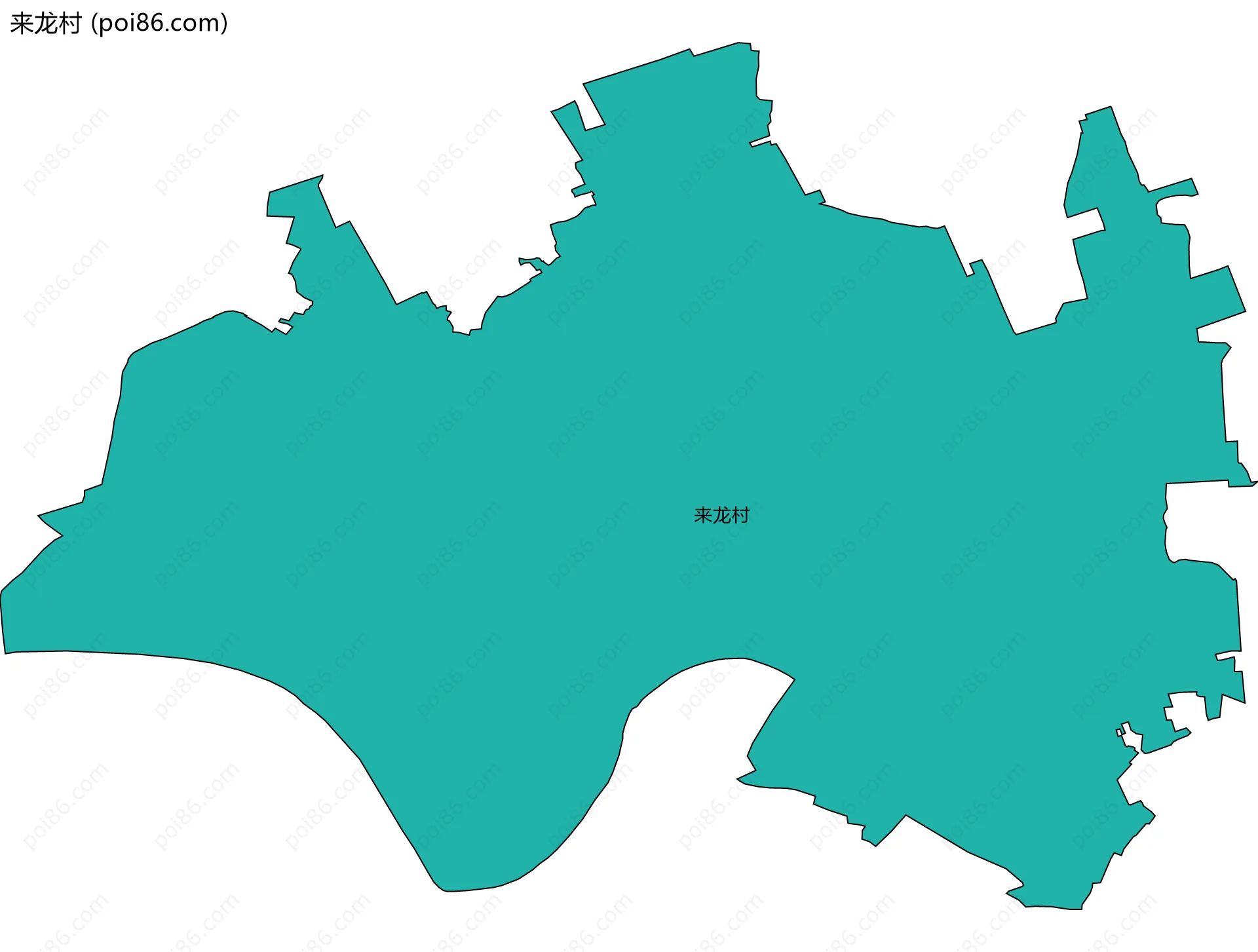 来龙村边界地图