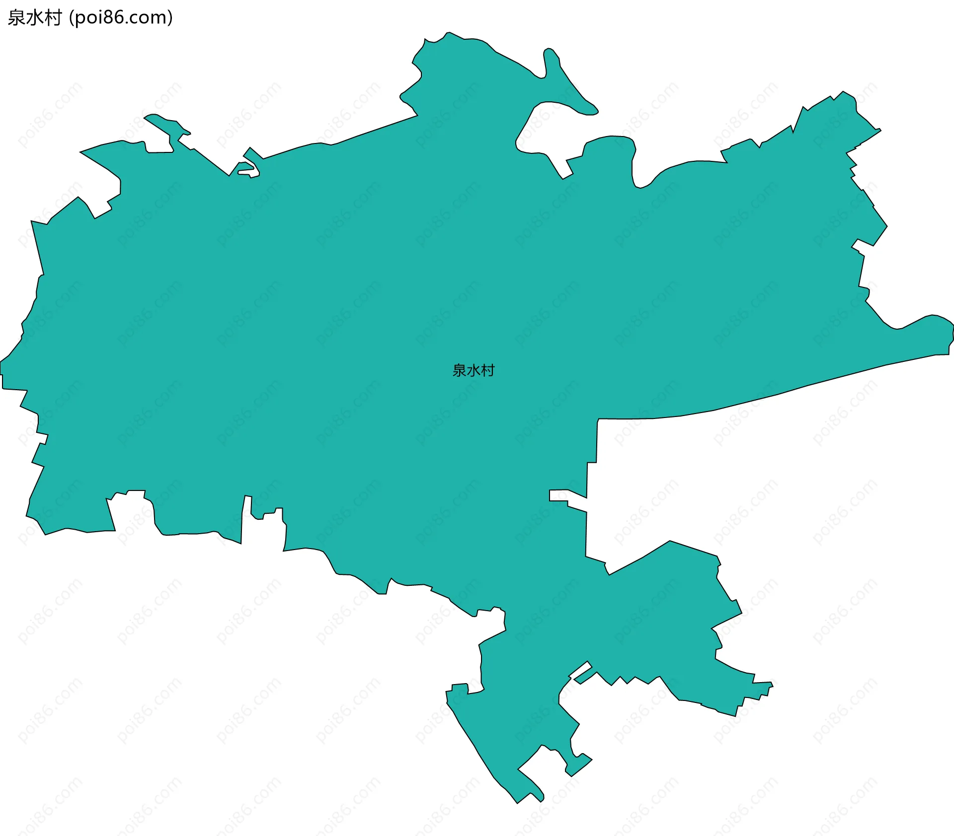 泉水村边界地图