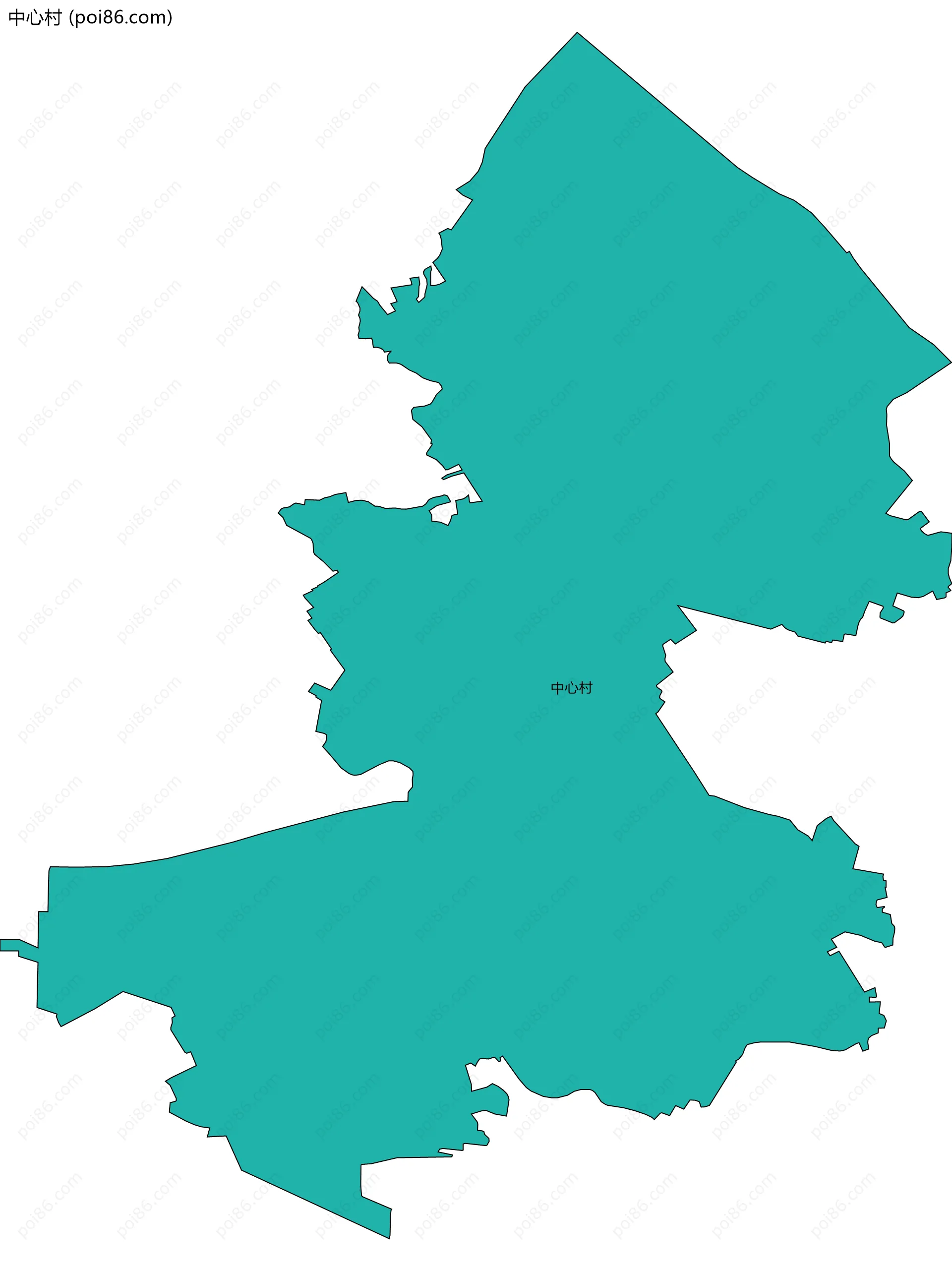 中心村边界地图