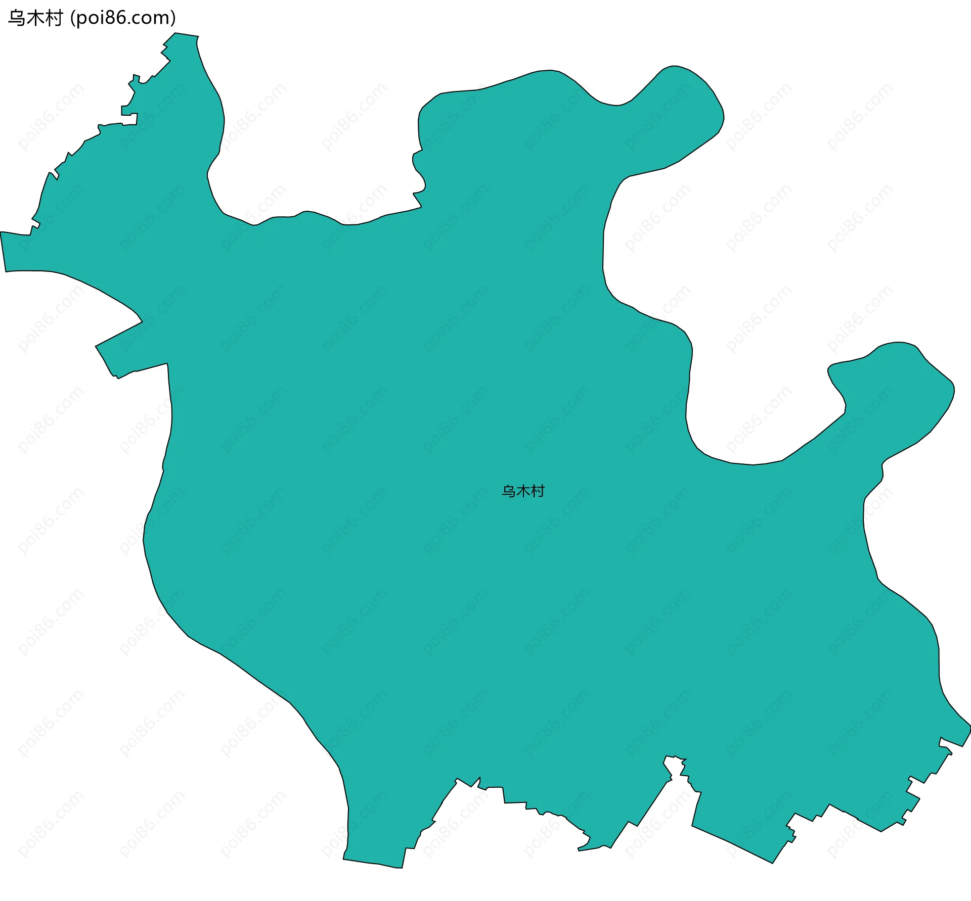 乌木村边界地图