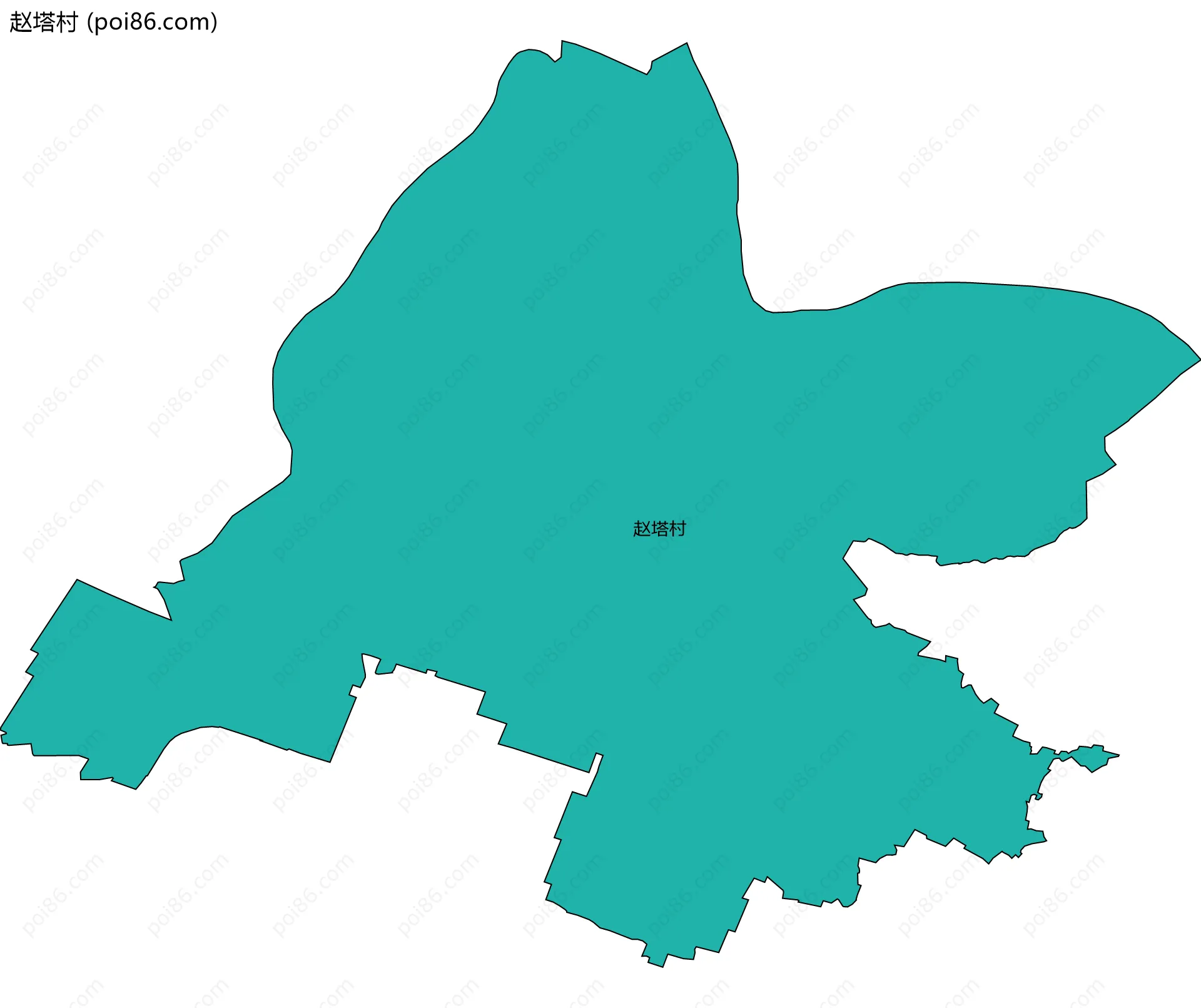 赵塔村边界地图