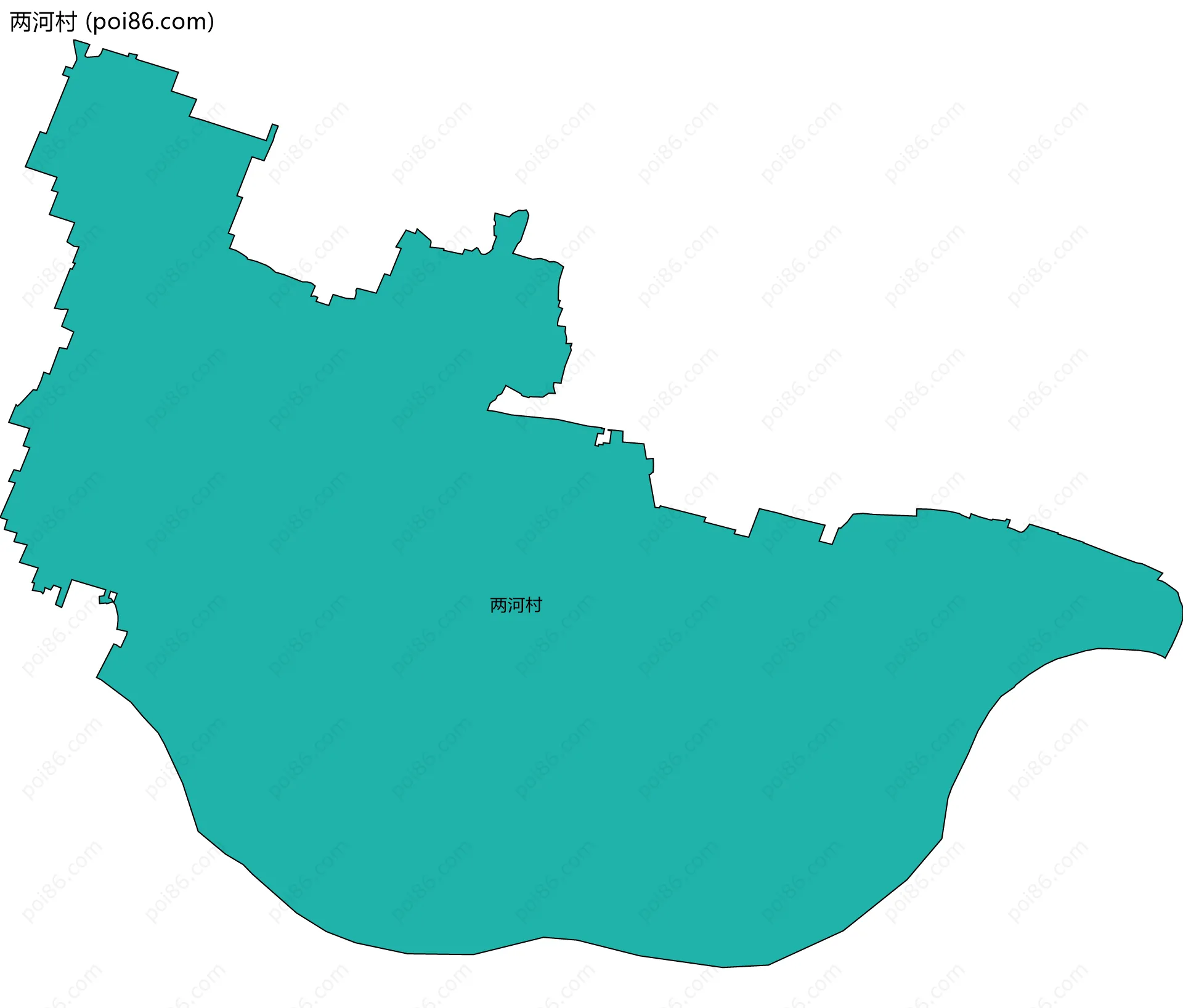 两河村边界地图