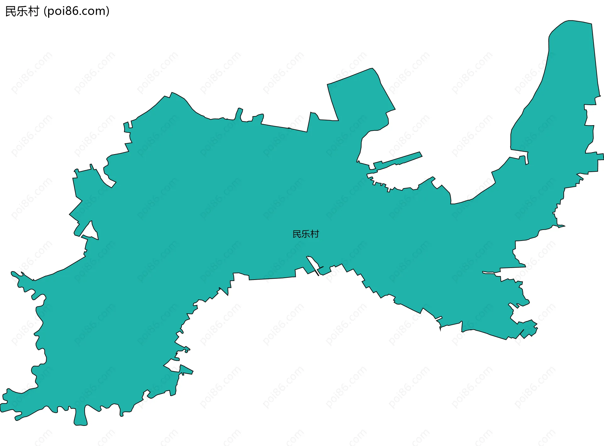 民乐村边界地图