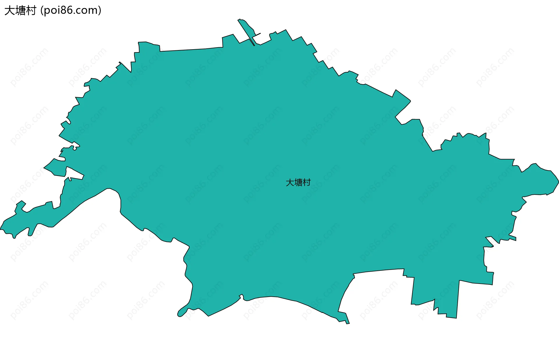 大塘村边界地图