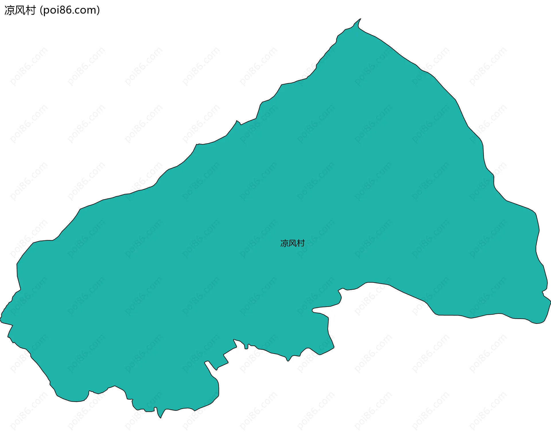 凉风村边界地图