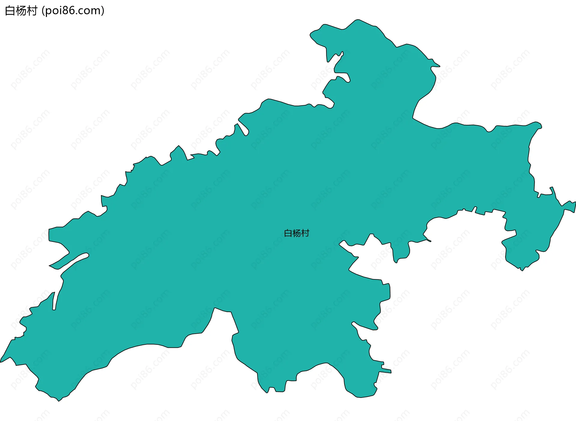 白杨村边界地图