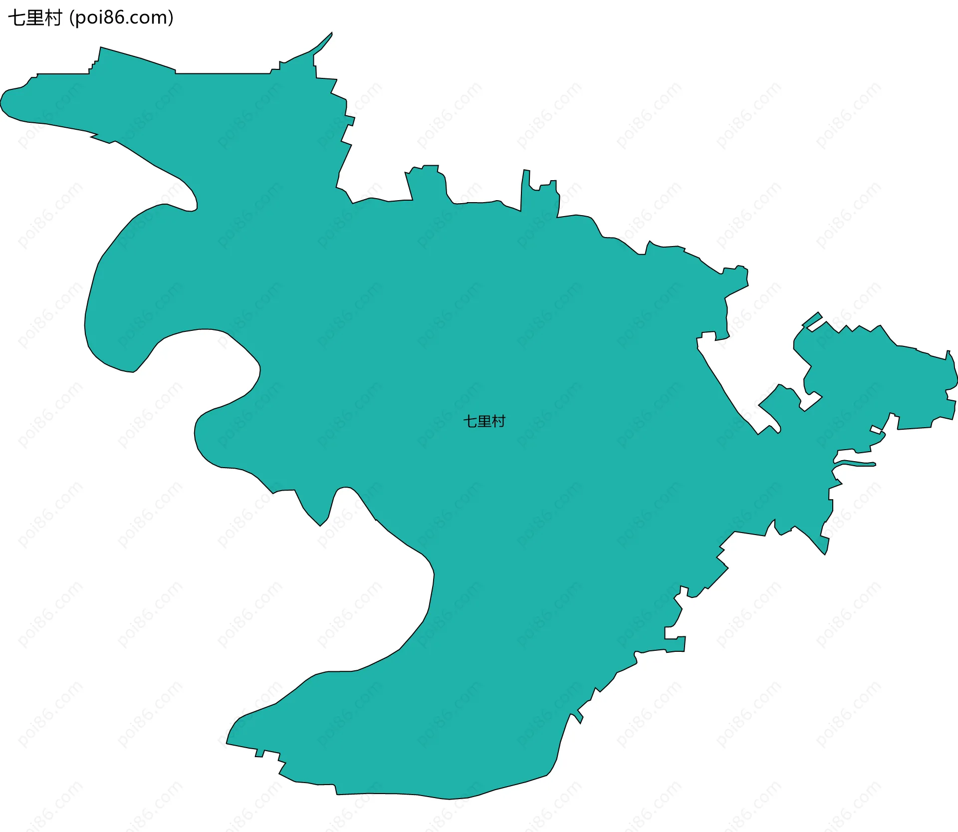 七里村边界地图