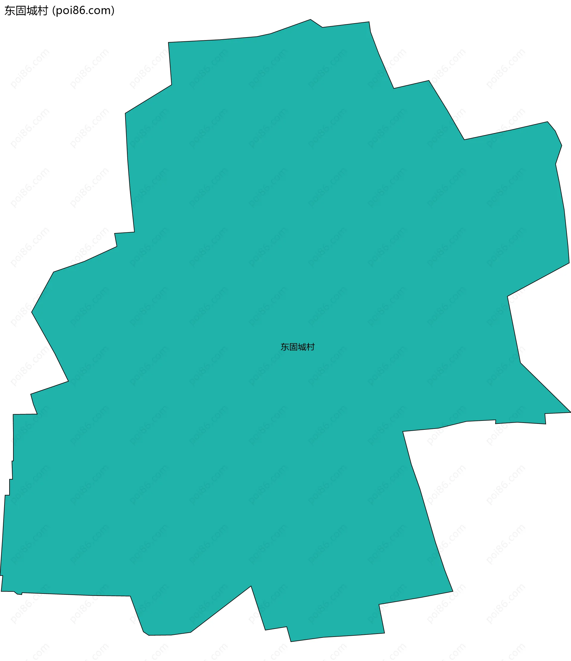 东固城村边界地图