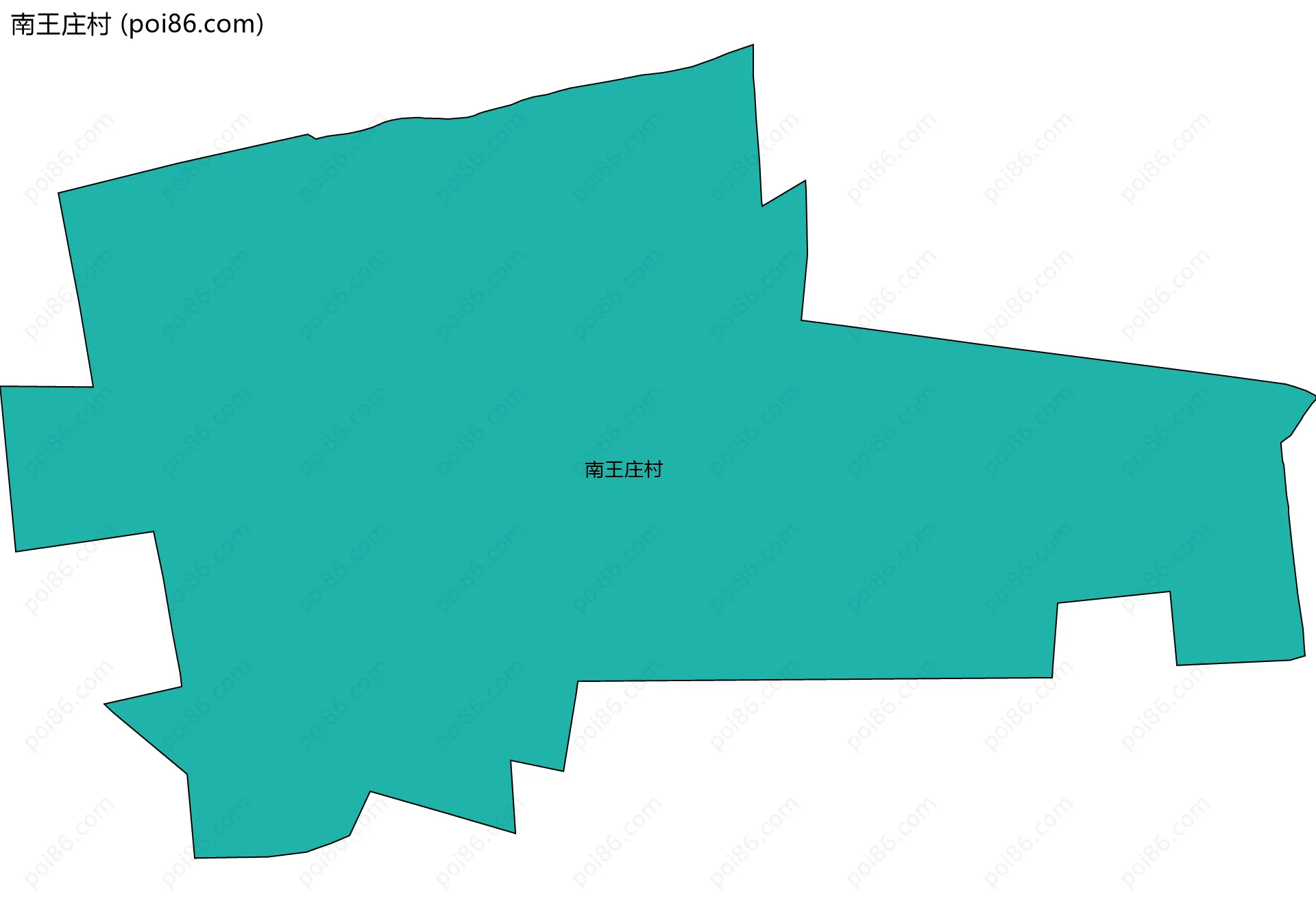 南王庄村边界地图