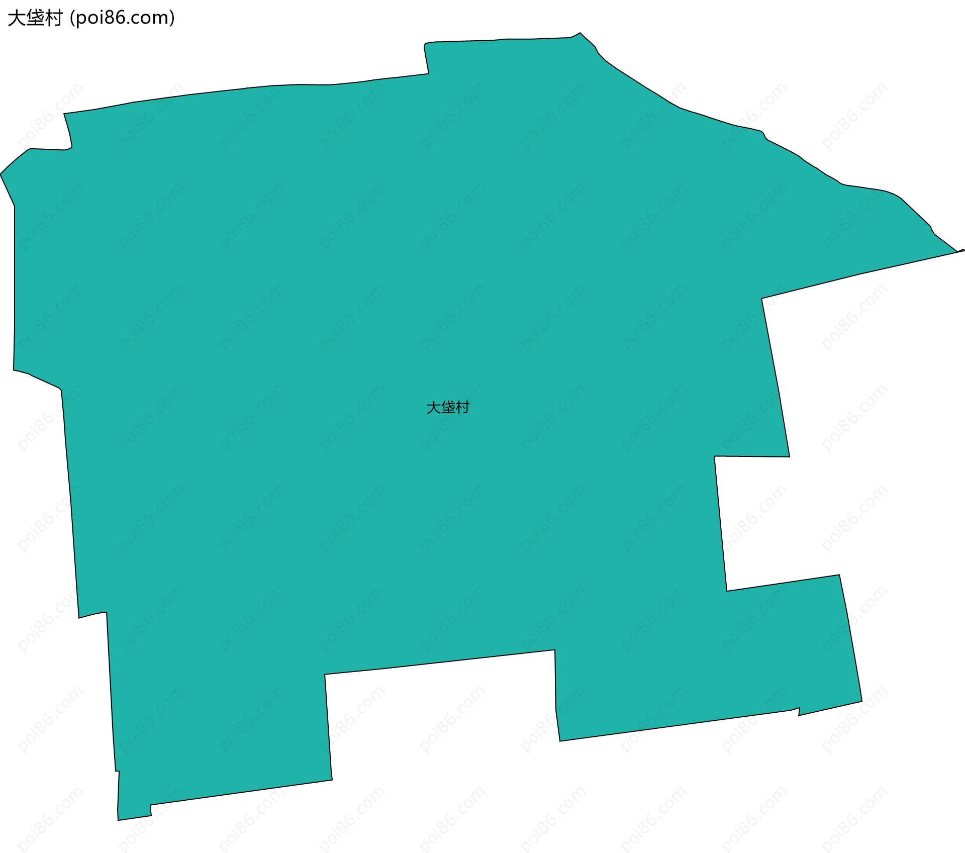 大垡村边界地图