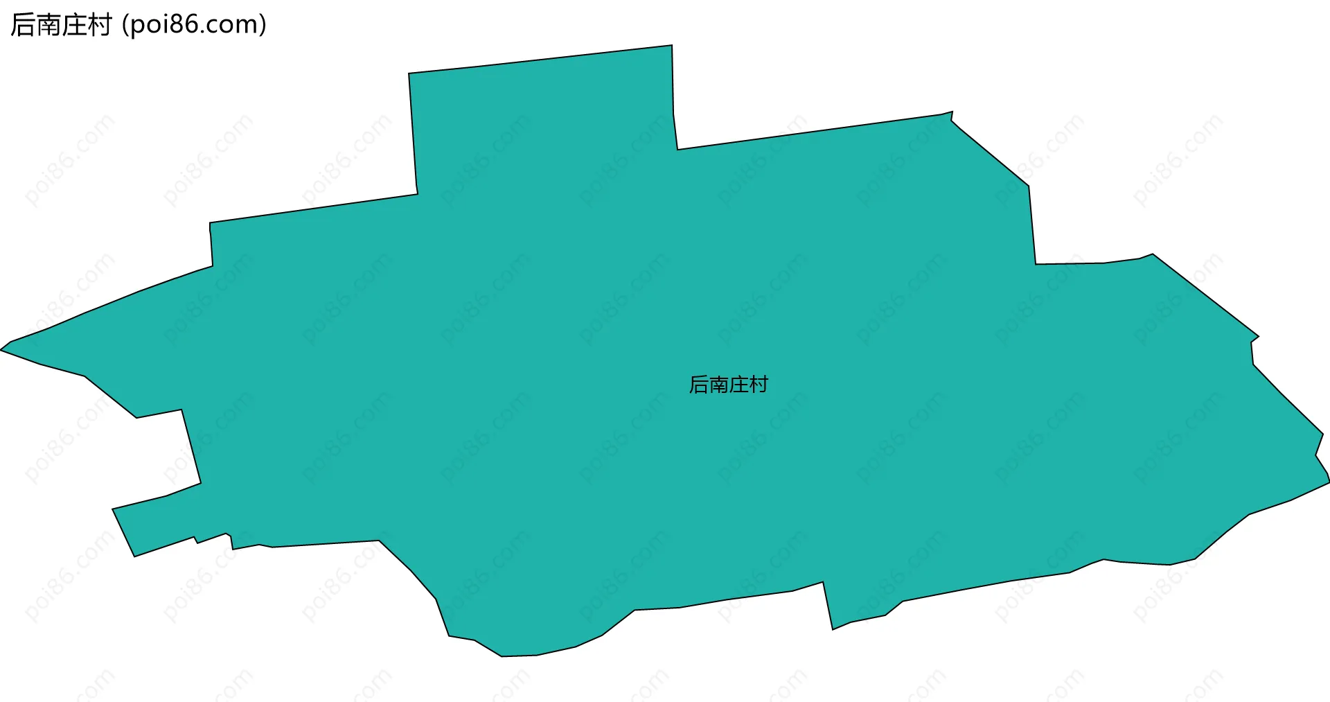 后南庄村边界地图
