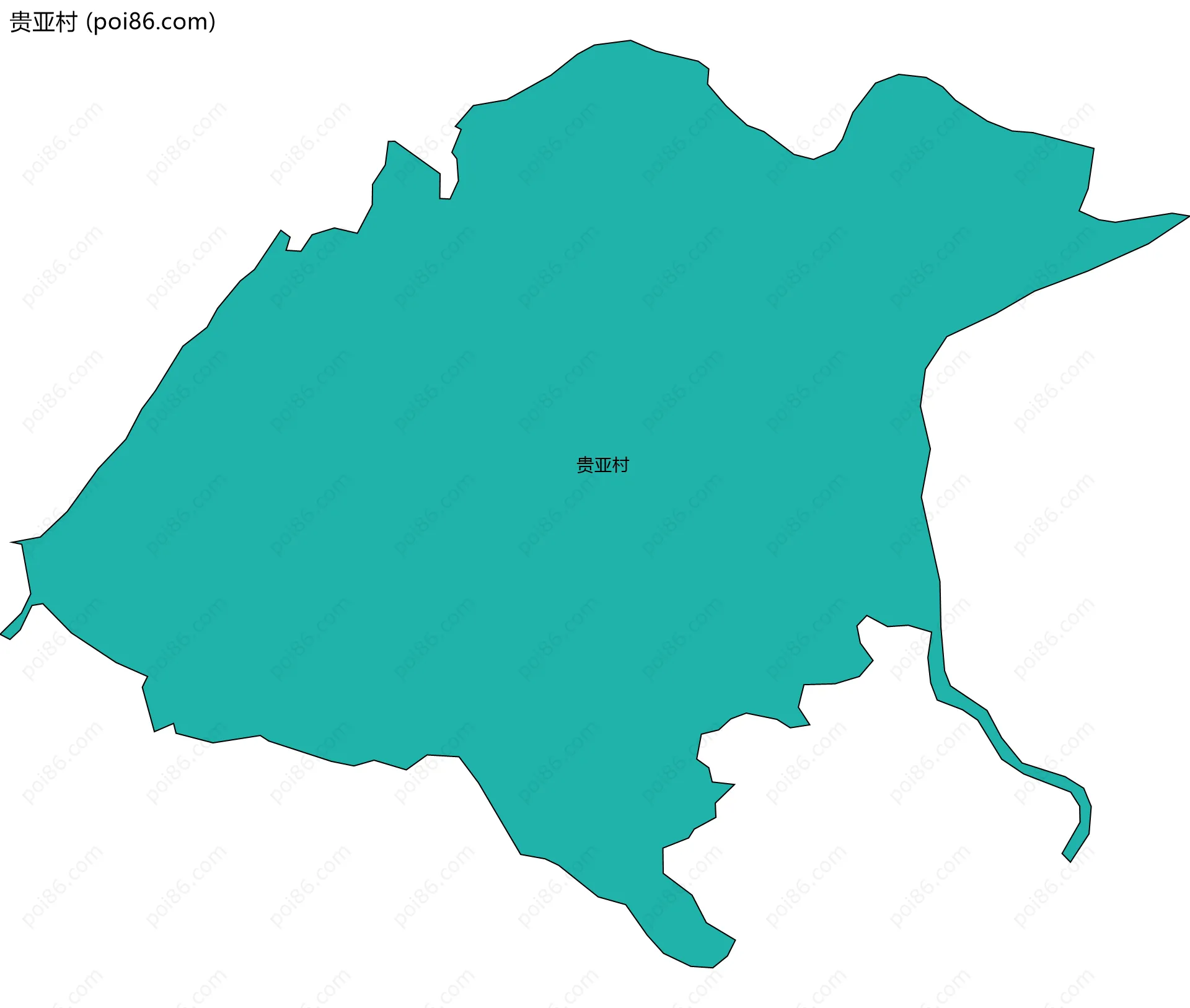 贵亚村边界地图