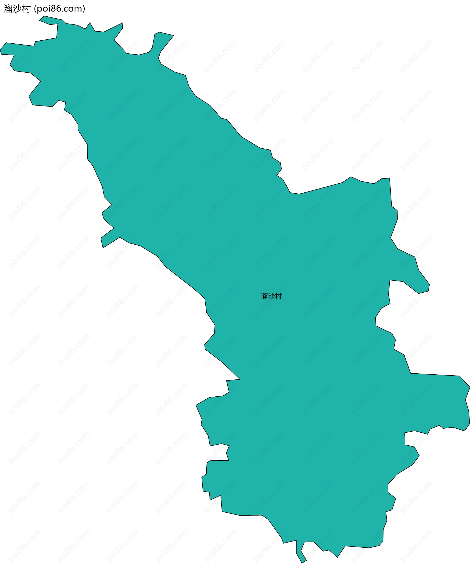溜沙村边界地图