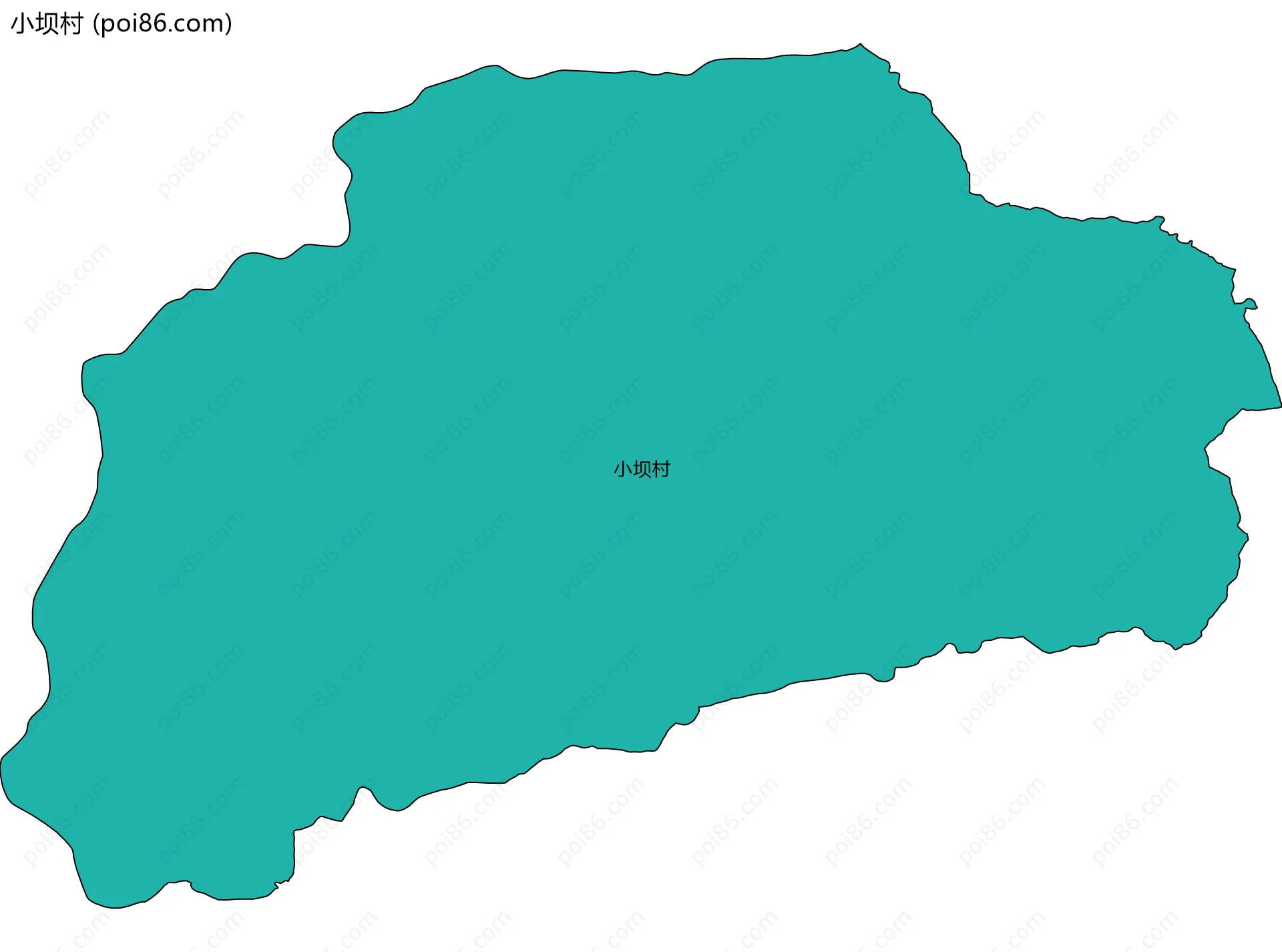 小坝村边界地图