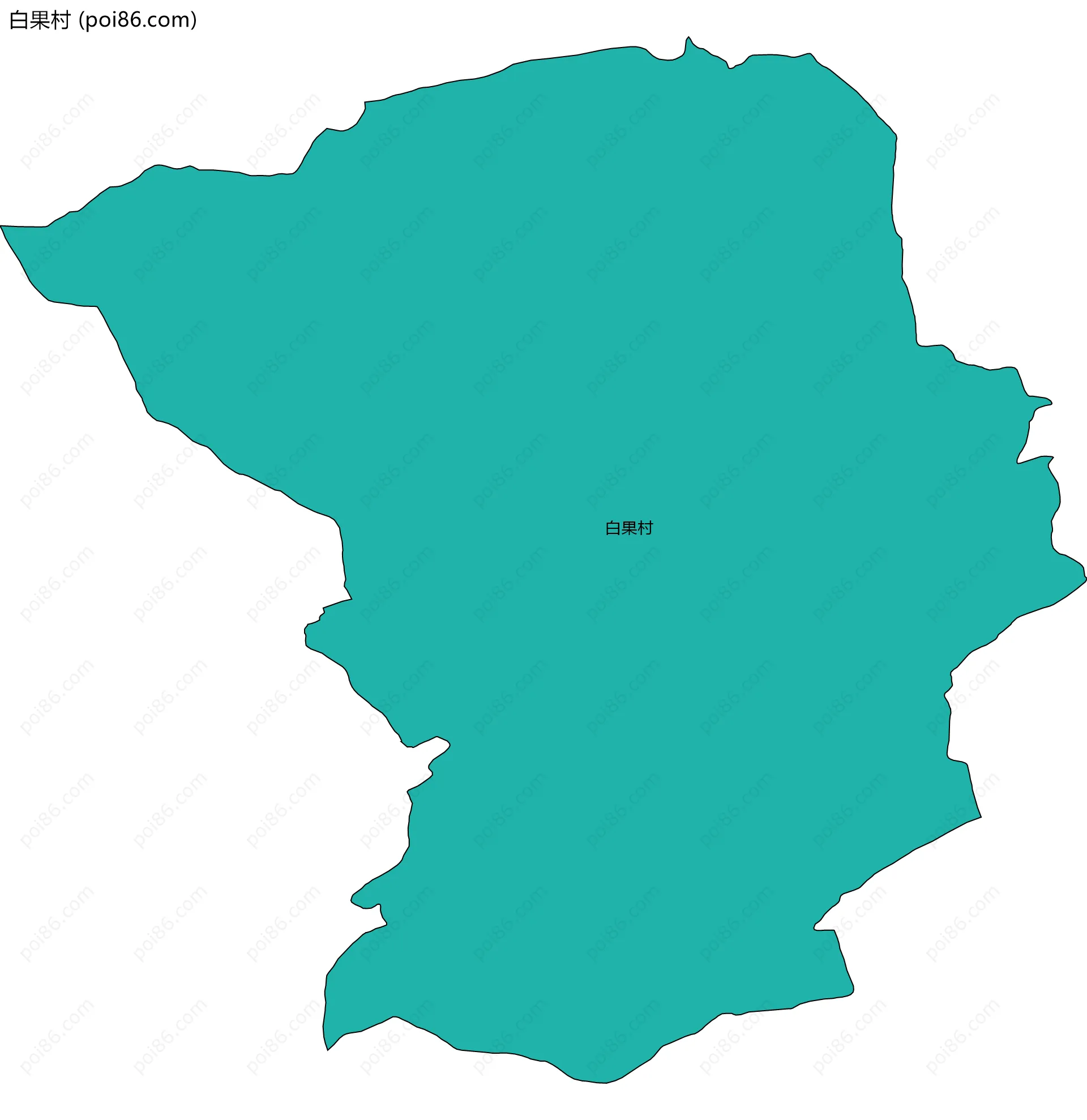 白果村边界地图