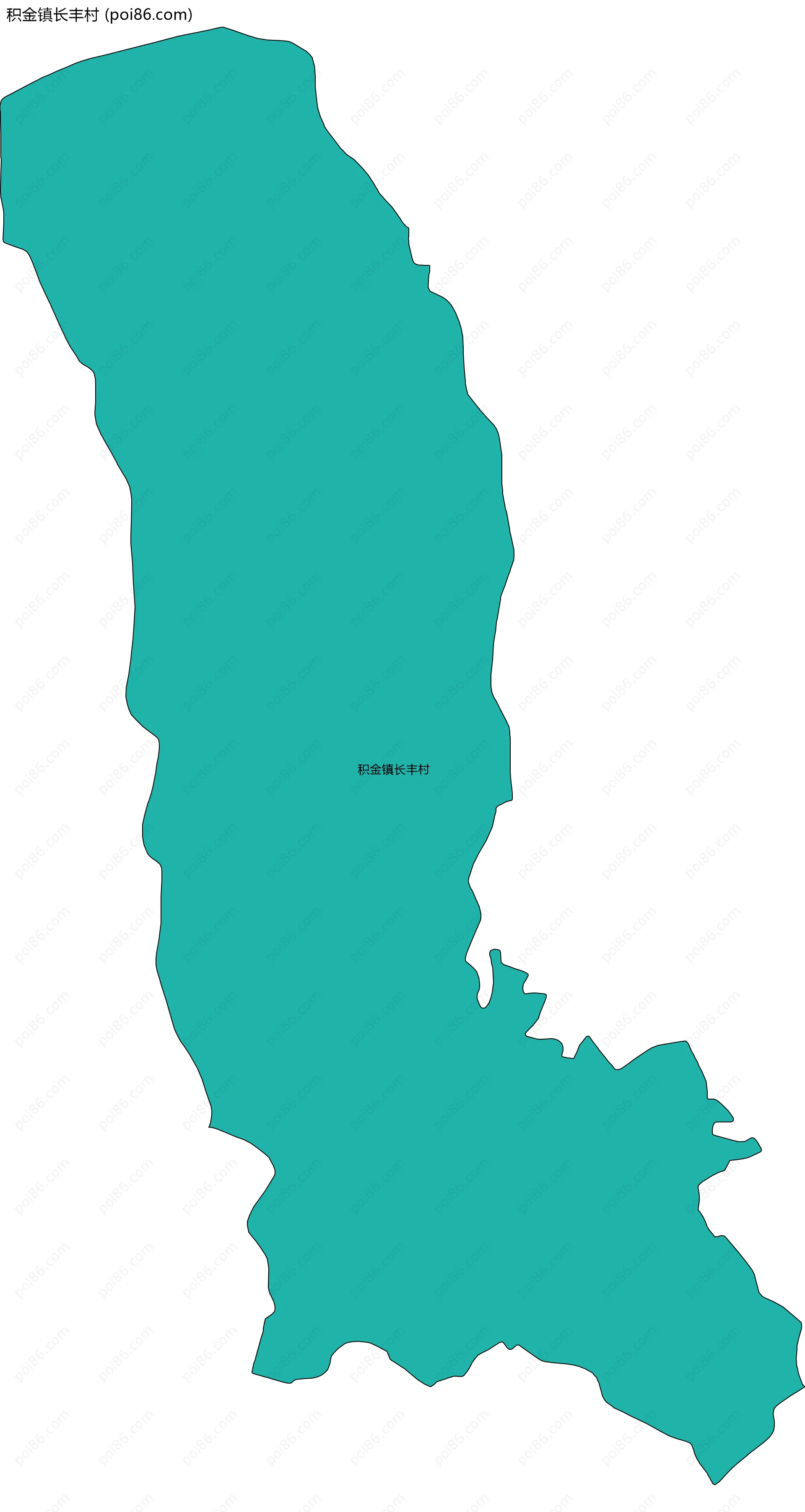 积金镇长丰村边界地图