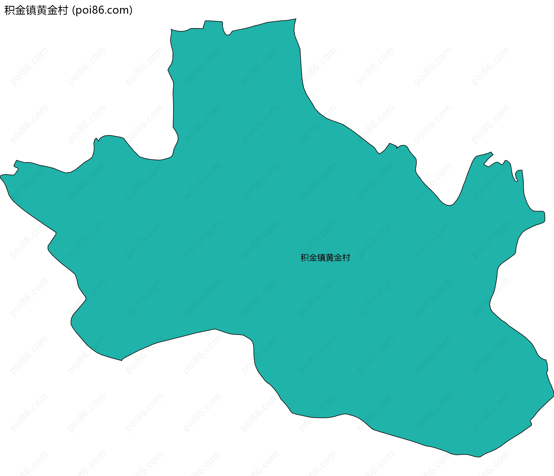 积金镇黄金村边界地图
