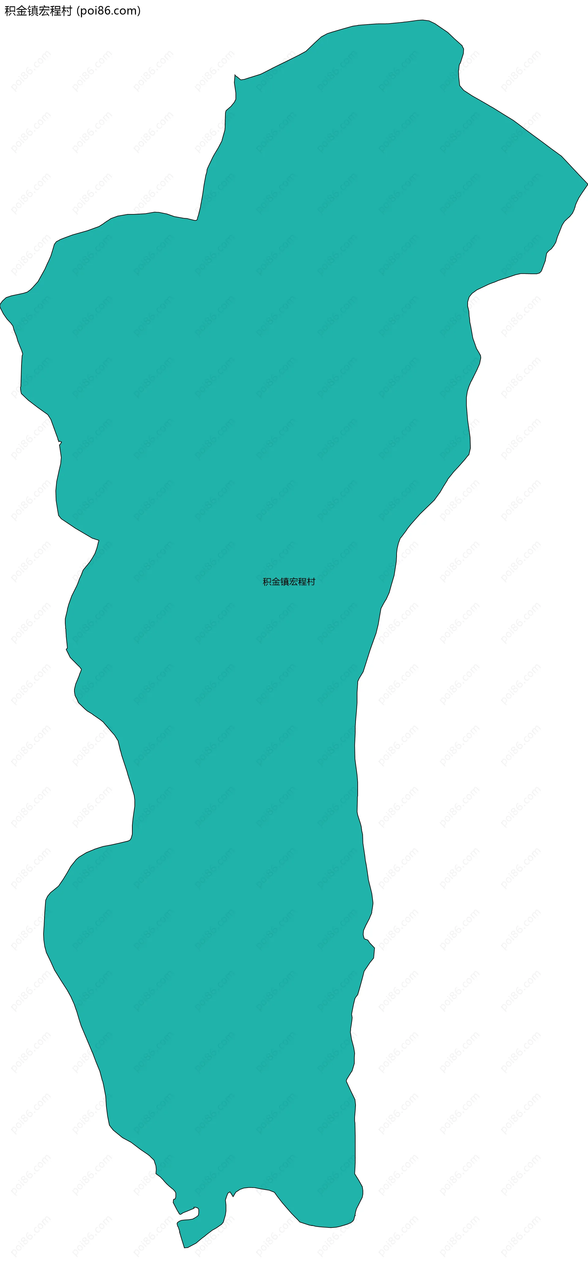 积金镇宏程村边界地图