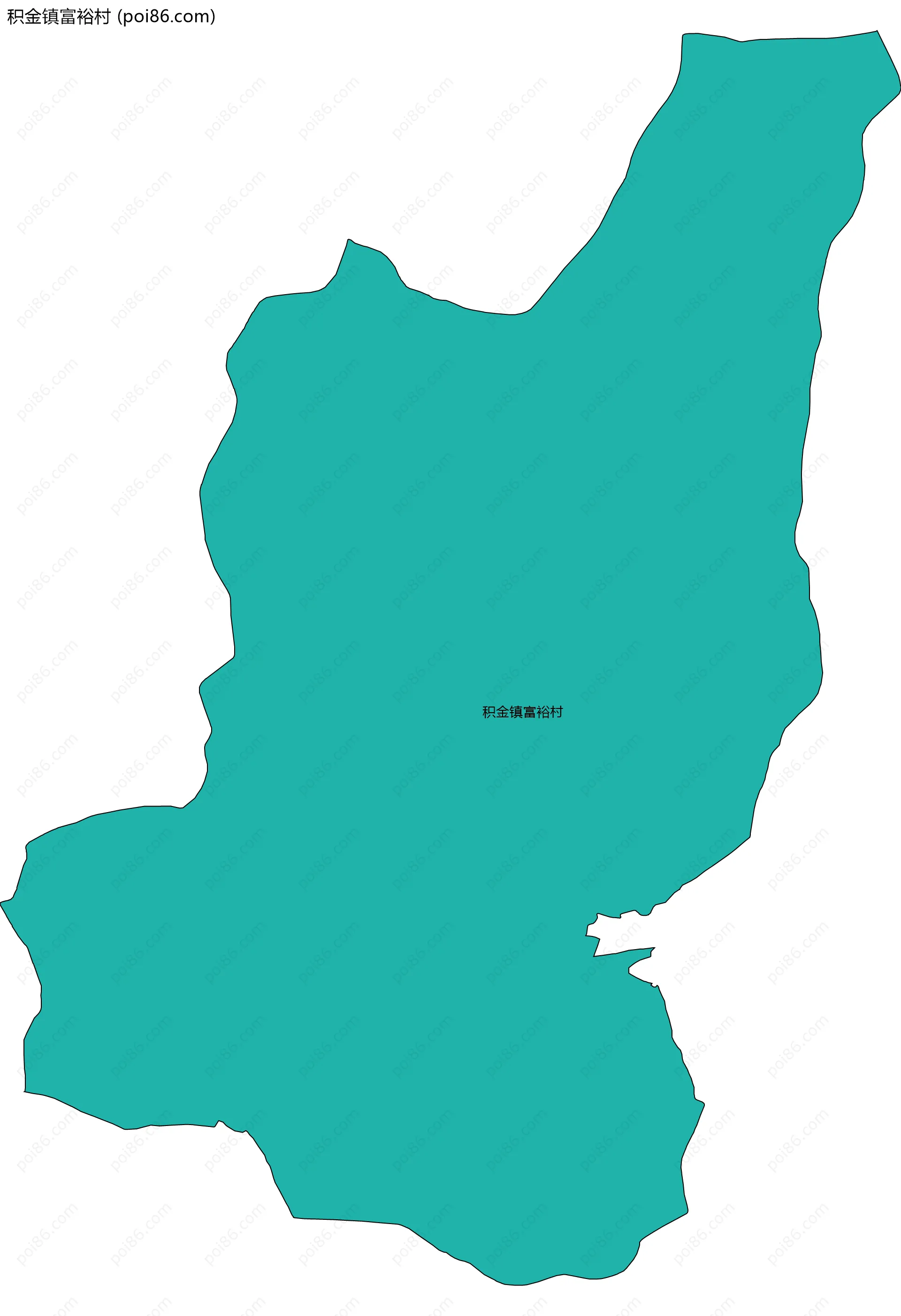 积金镇富裕村边界地图