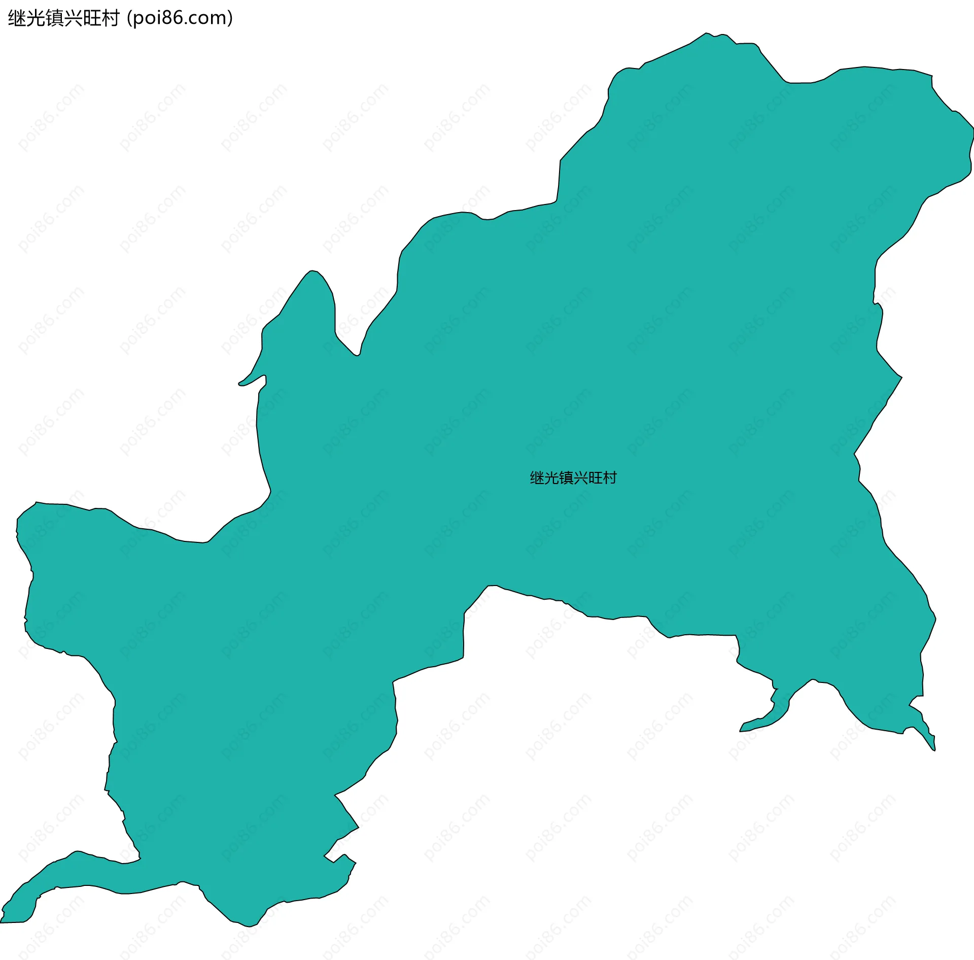 继光镇兴旺村边界地图