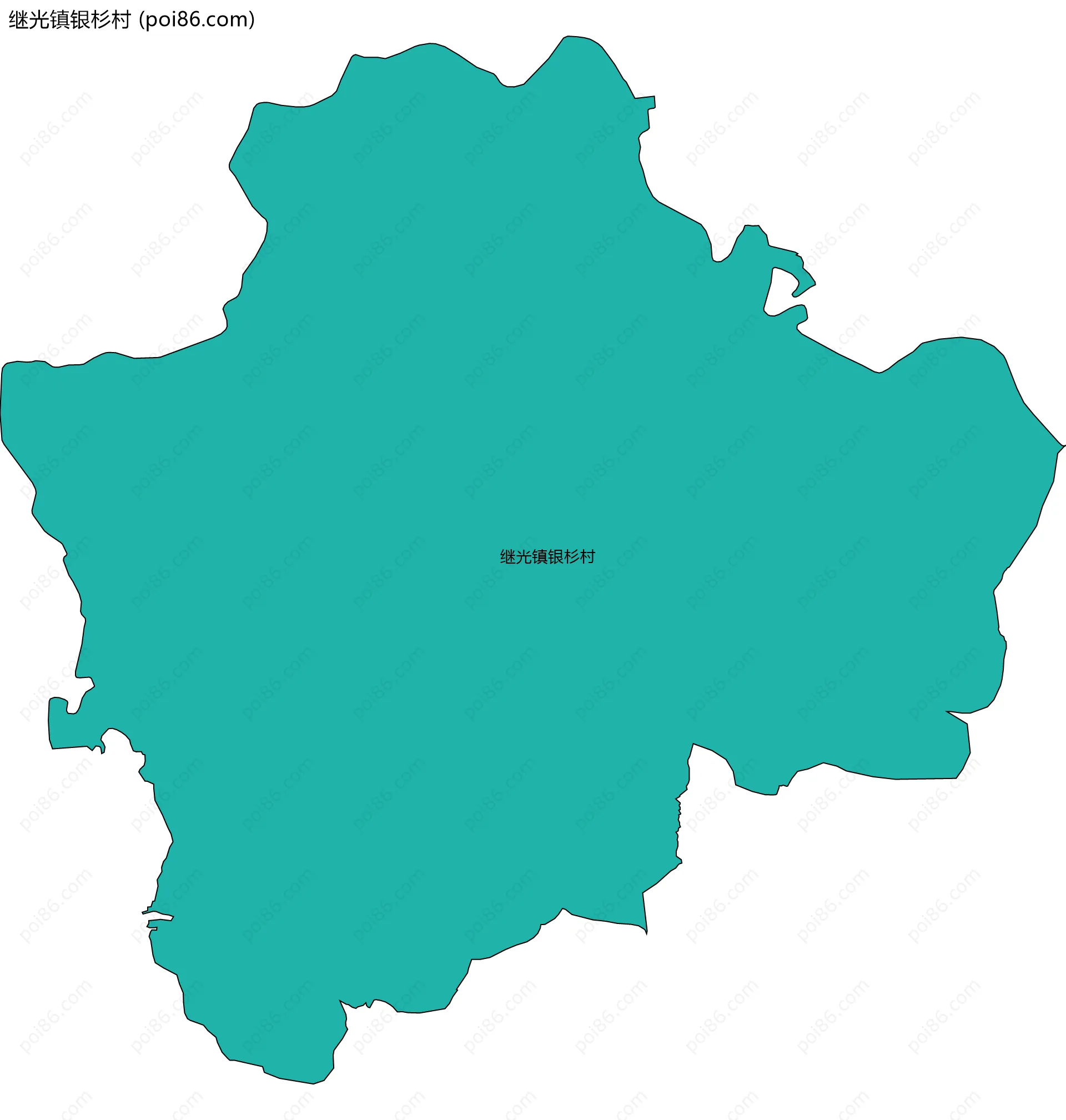 继光镇银杉村边界地图