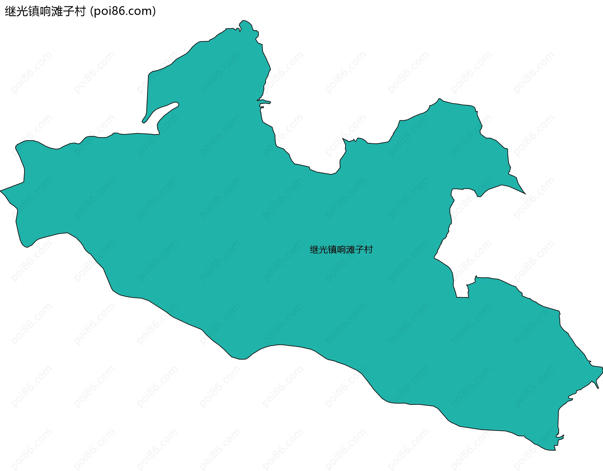 继光镇响滩子村边界地图