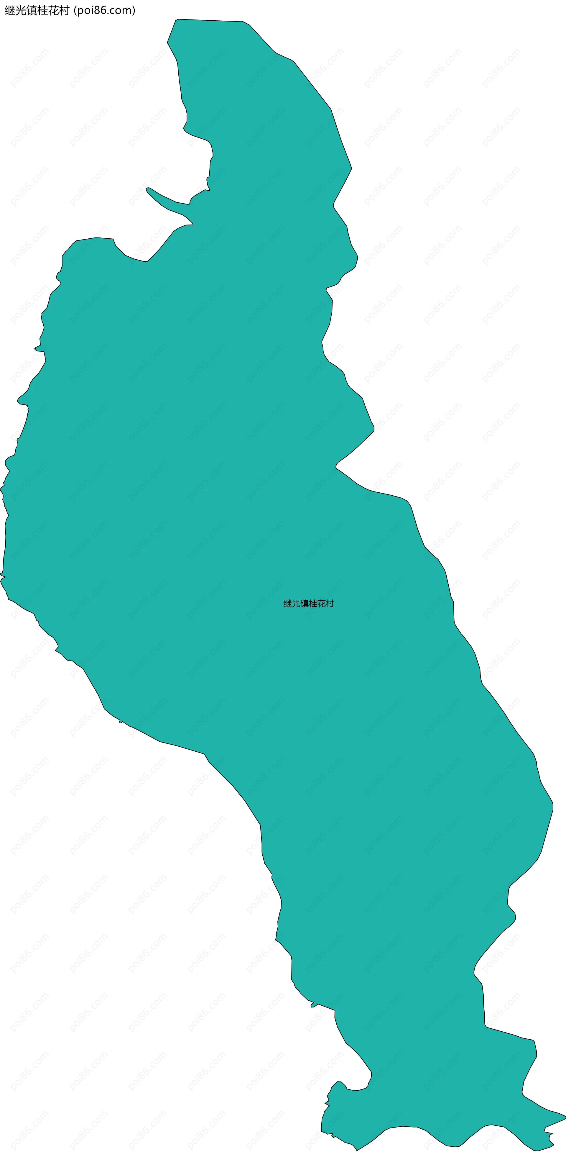 继光镇桂花村边界地图