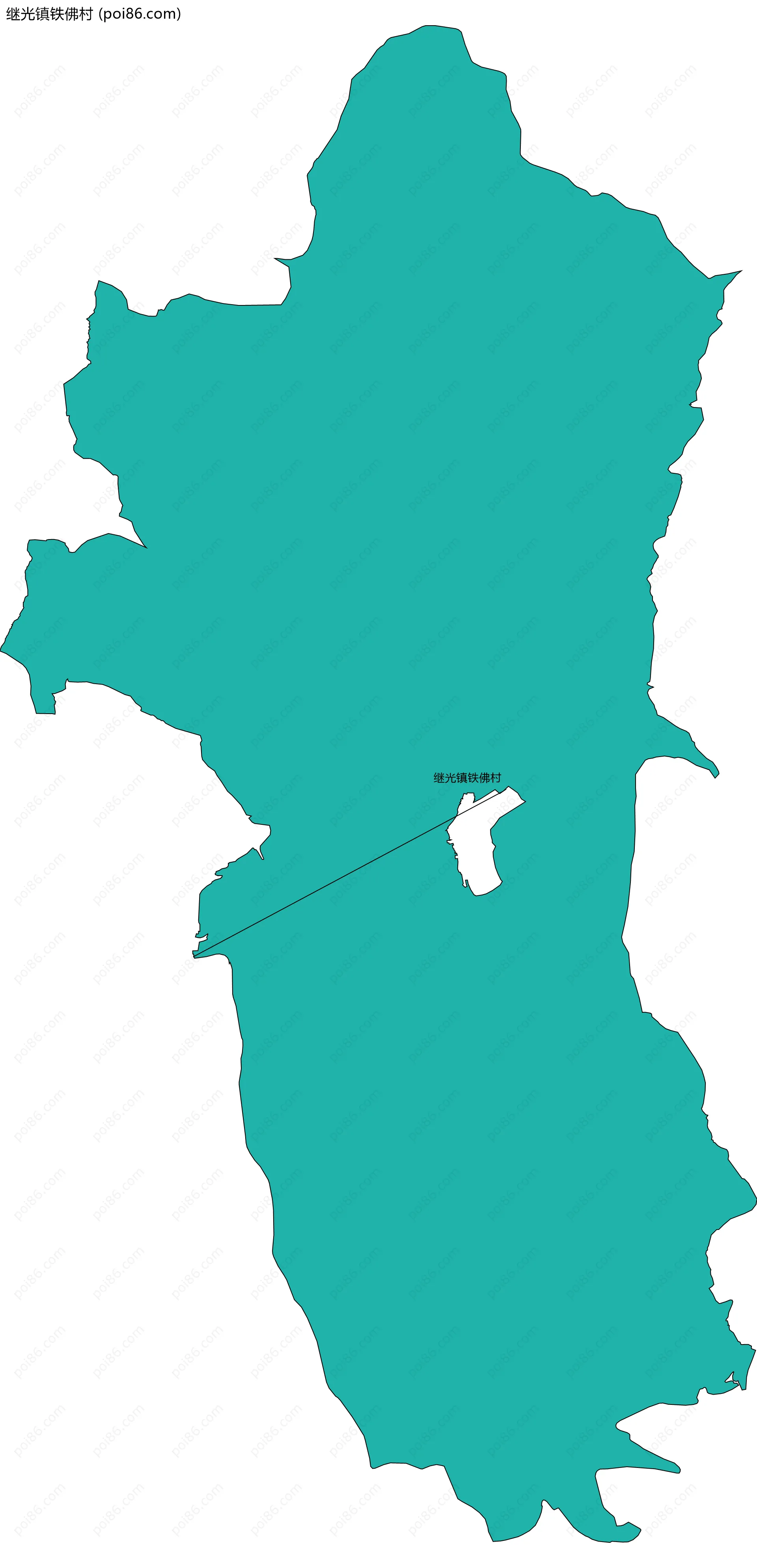 继光镇铁佛村边界地图