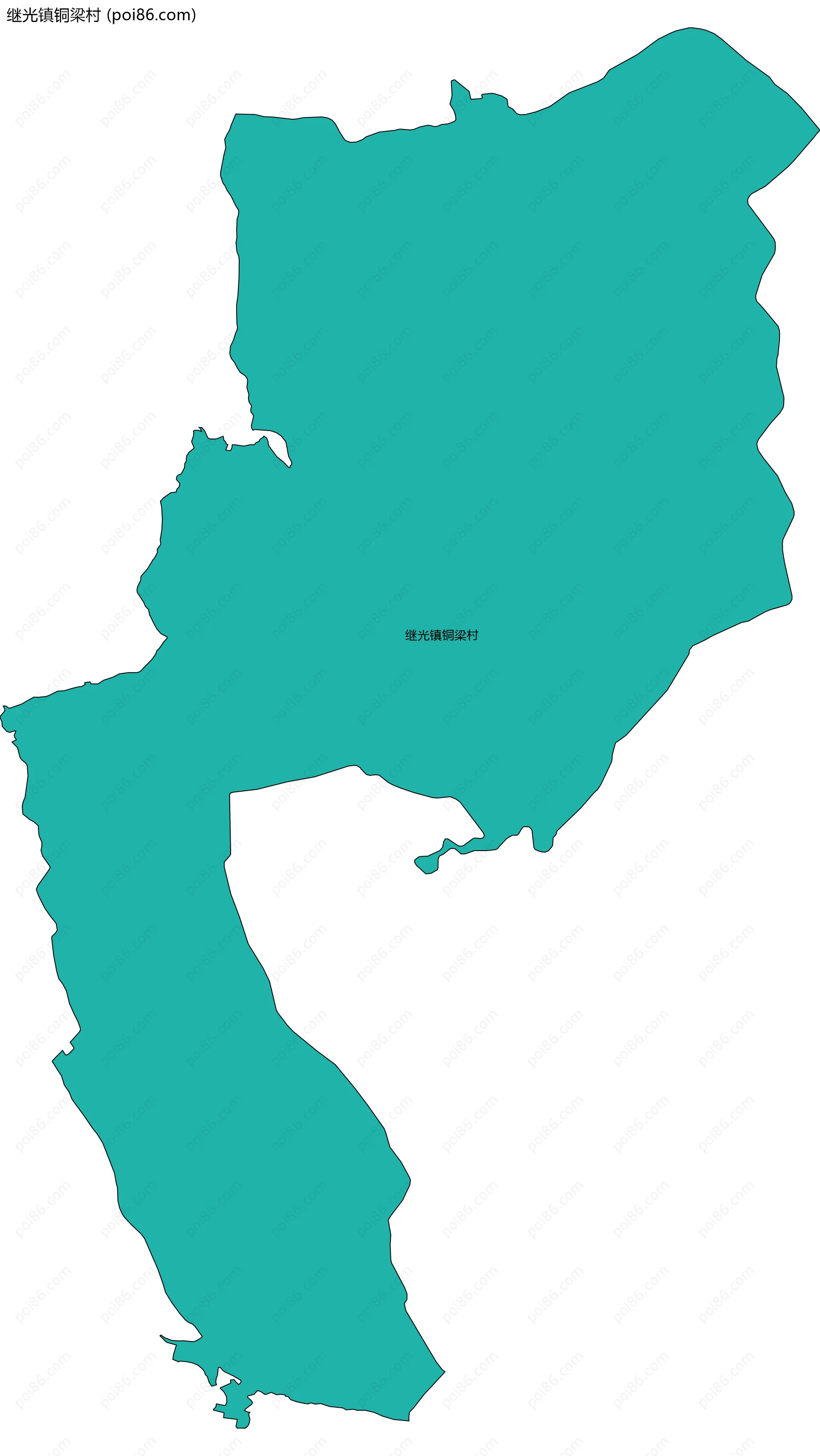 继光镇铜梁村边界地图