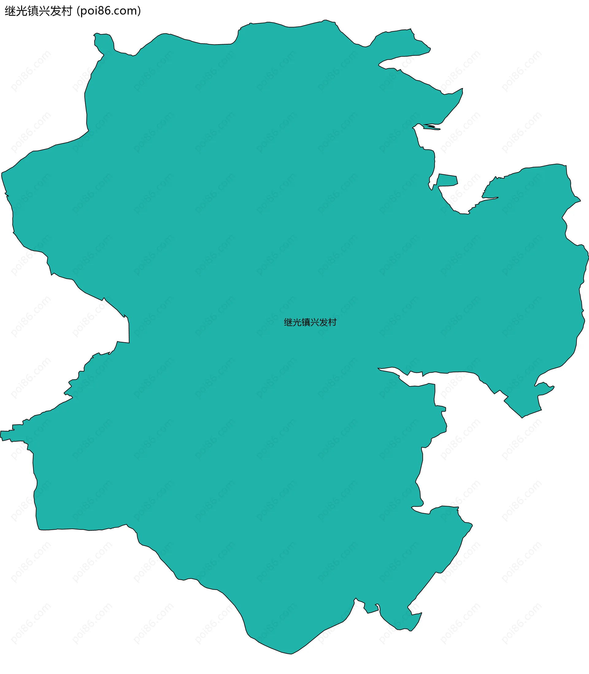 继光镇兴发村边界地图