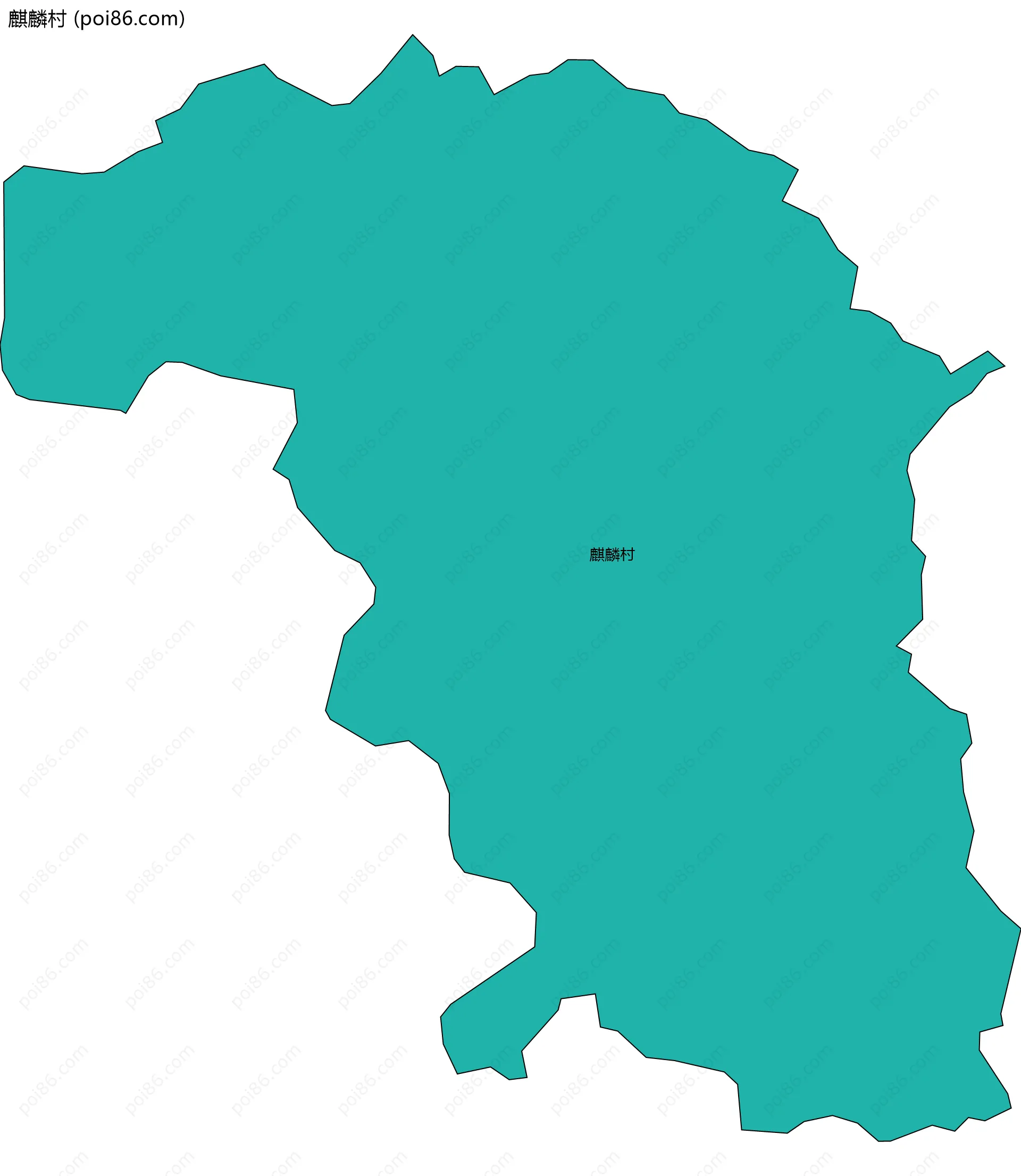 麒麟村边界地图