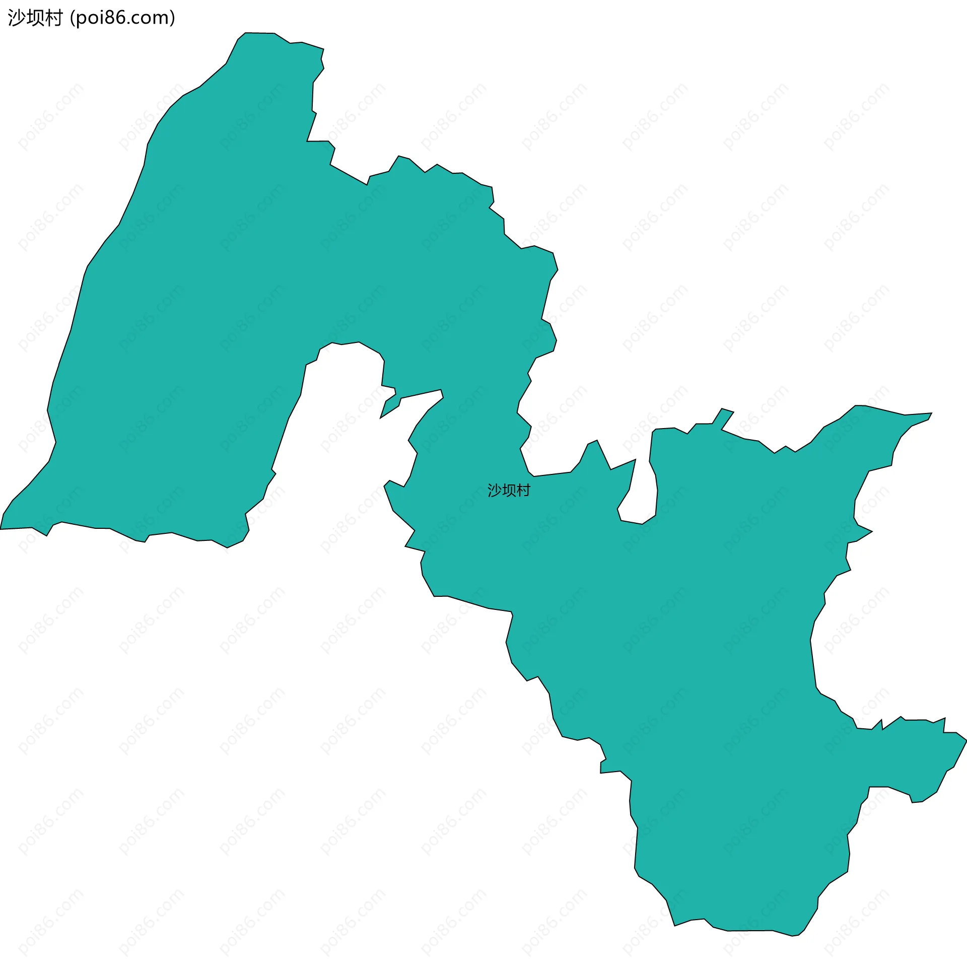 沙坝村边界地图