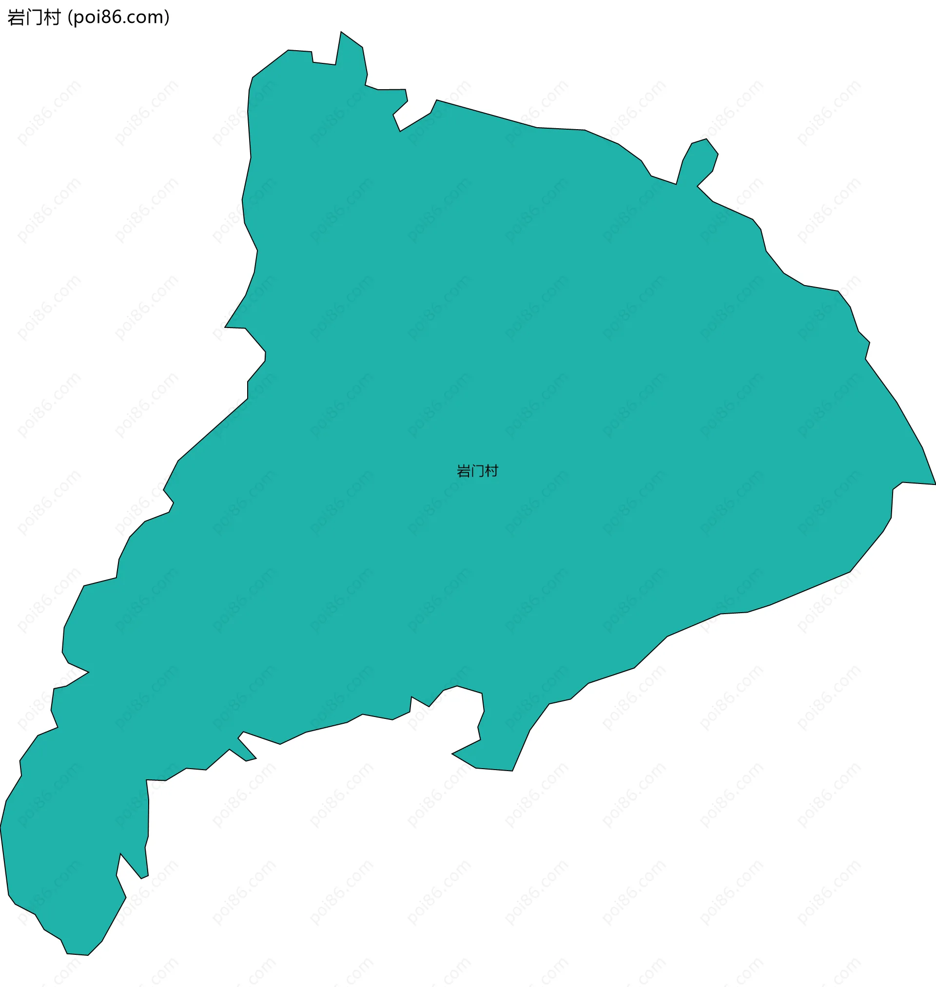 岩门村边界地图