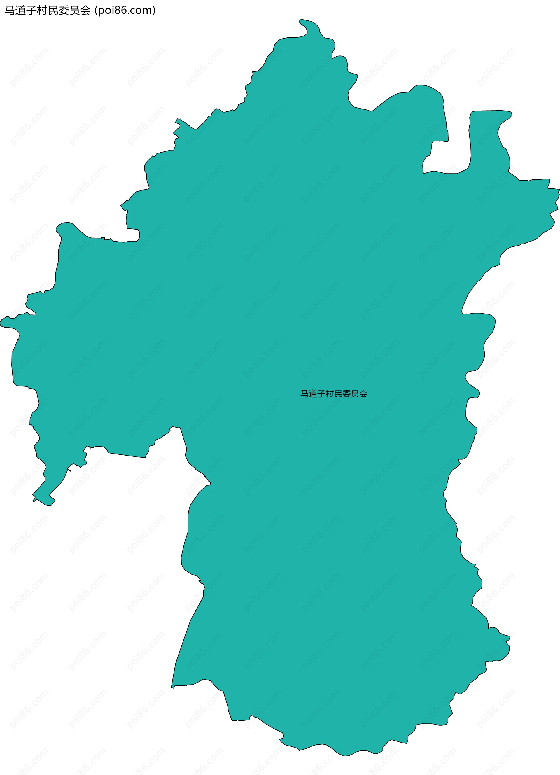 马道子村民委员会边界地图