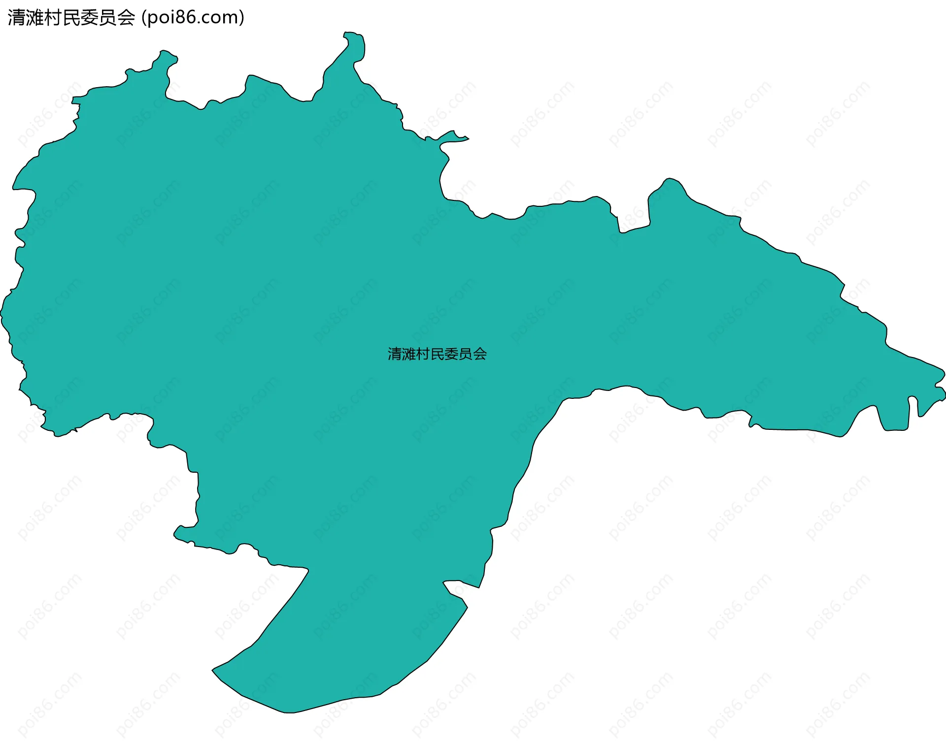 清滩村民委员会边界地图