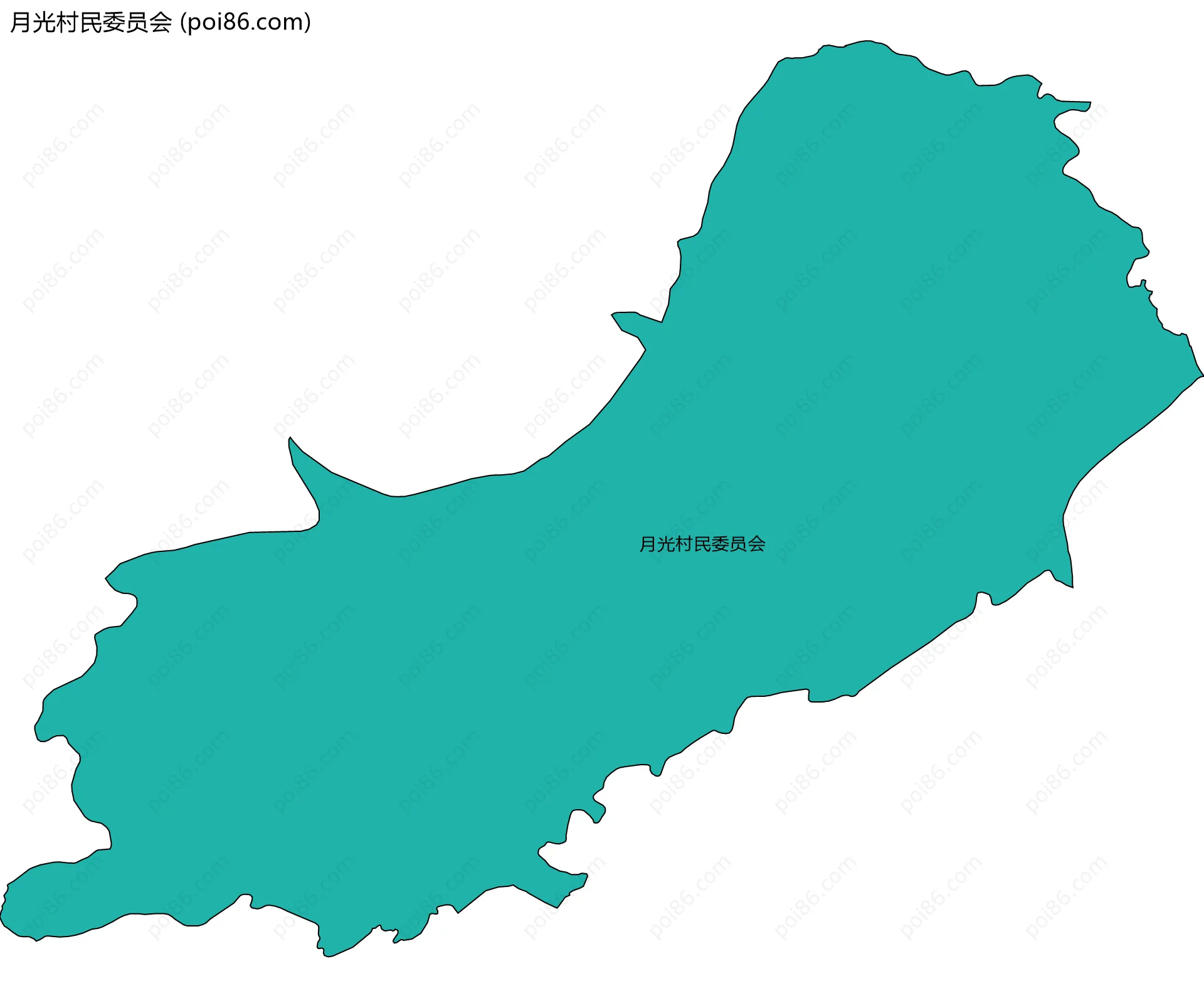 月光村民委员会边界地图