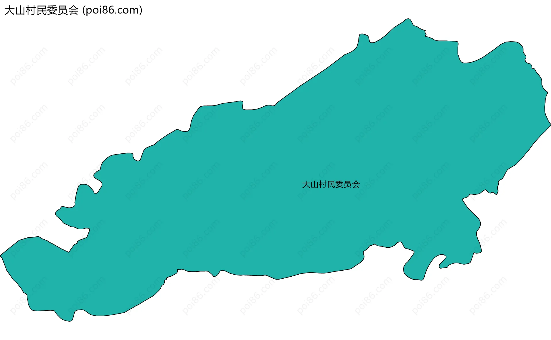 大山村民委员会边界地图