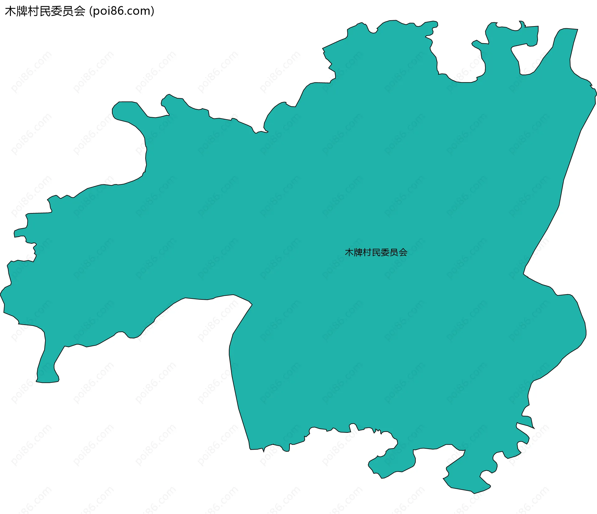 木牌村民委员会边界地图