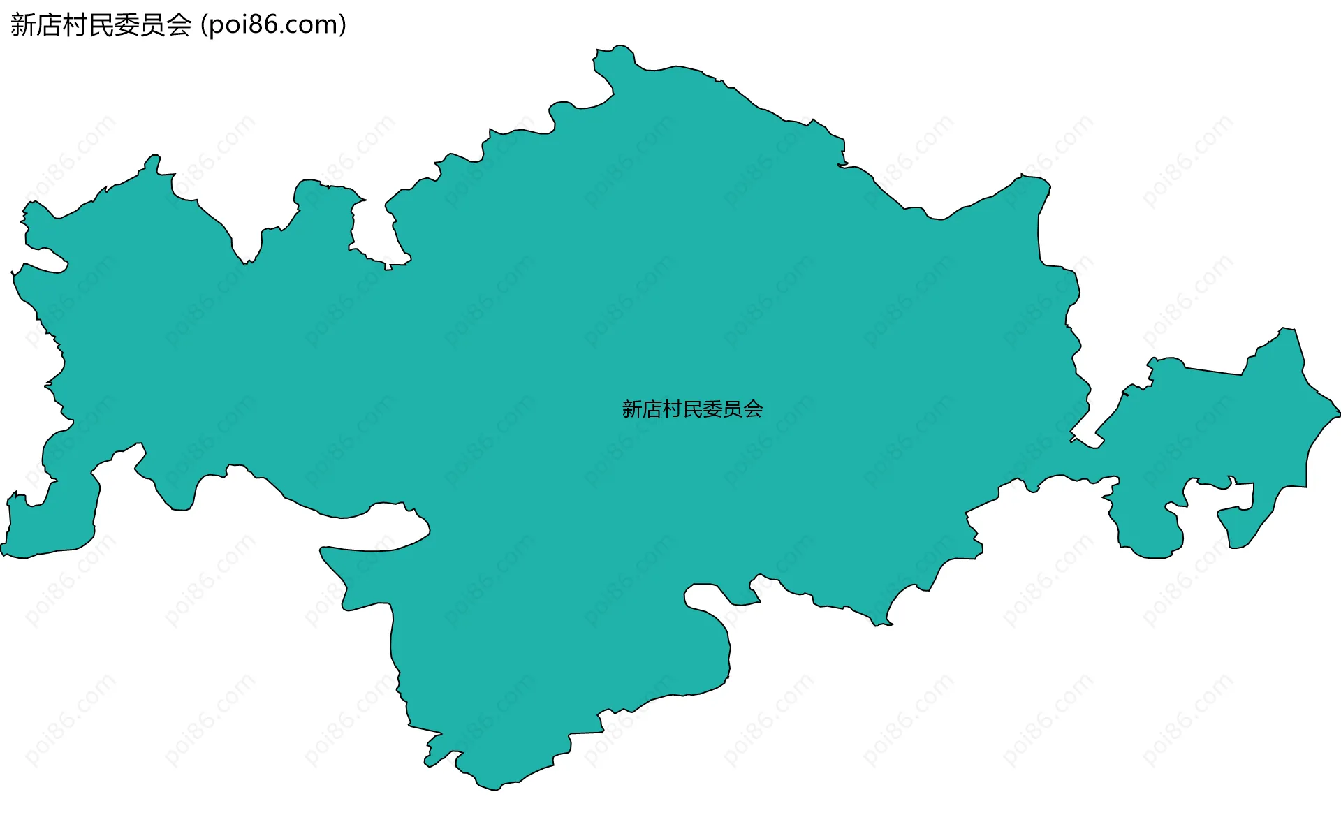 新店村民委员会边界地图