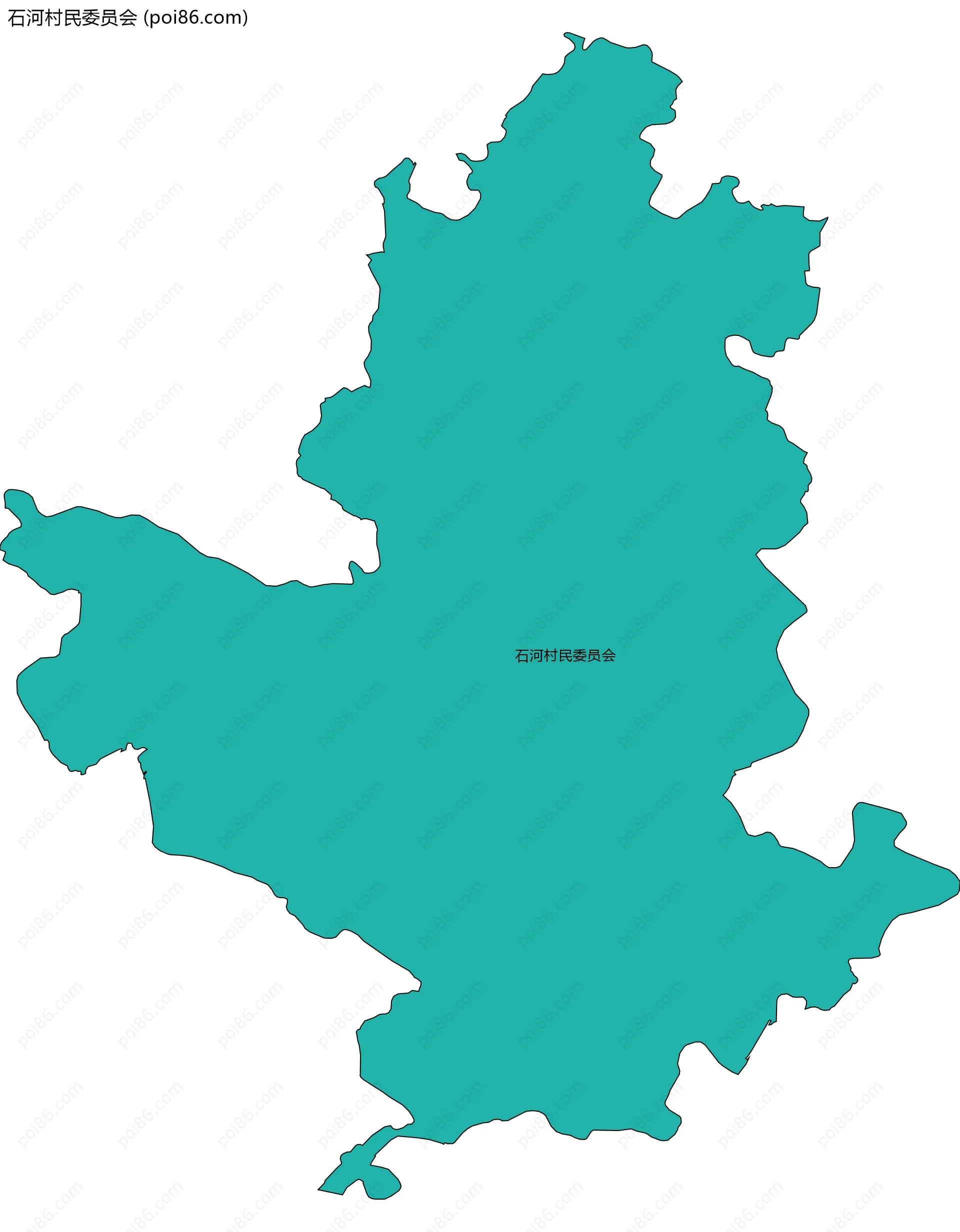 石河村民委员会边界地图