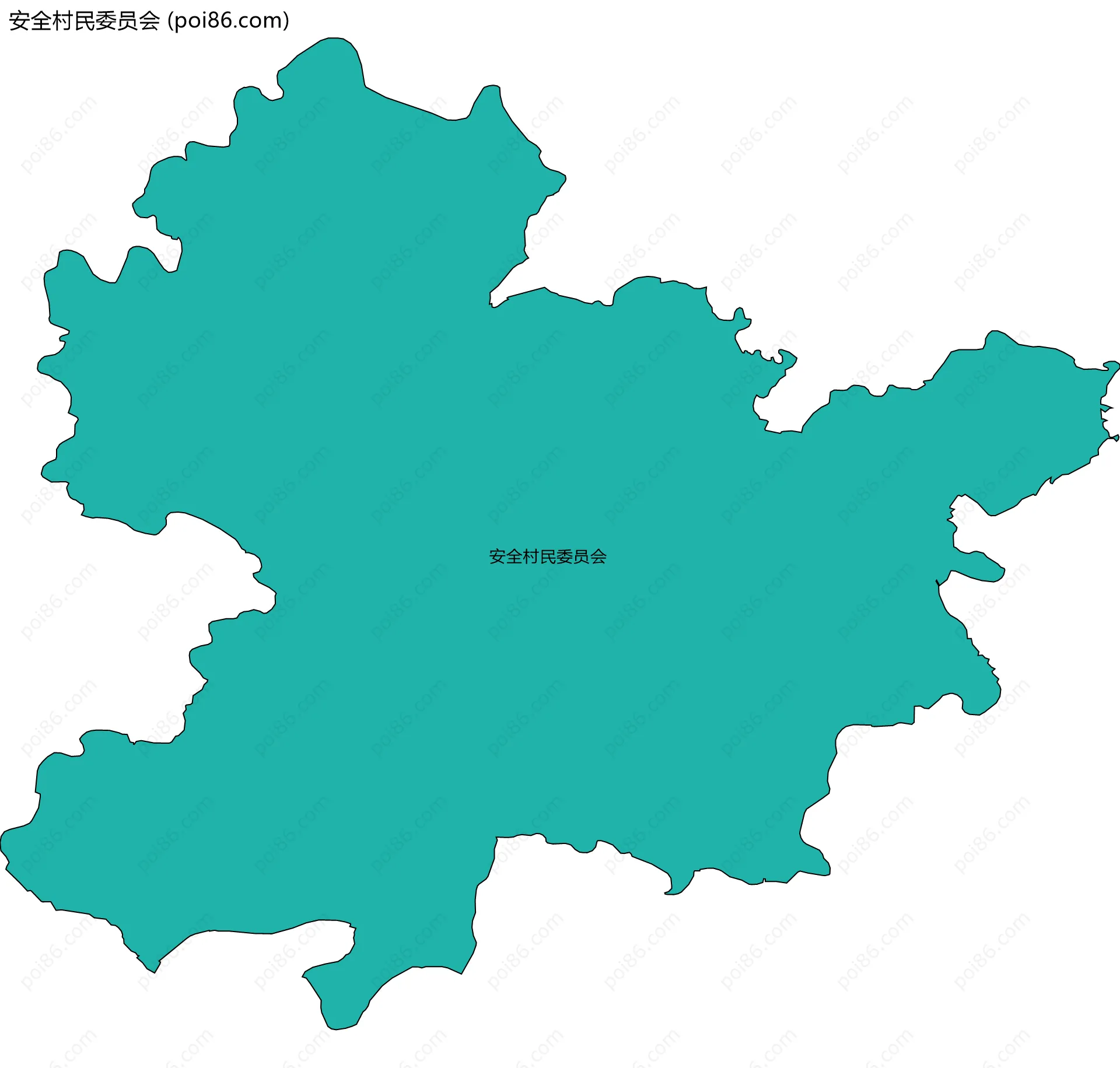 安全村民委员会边界地图