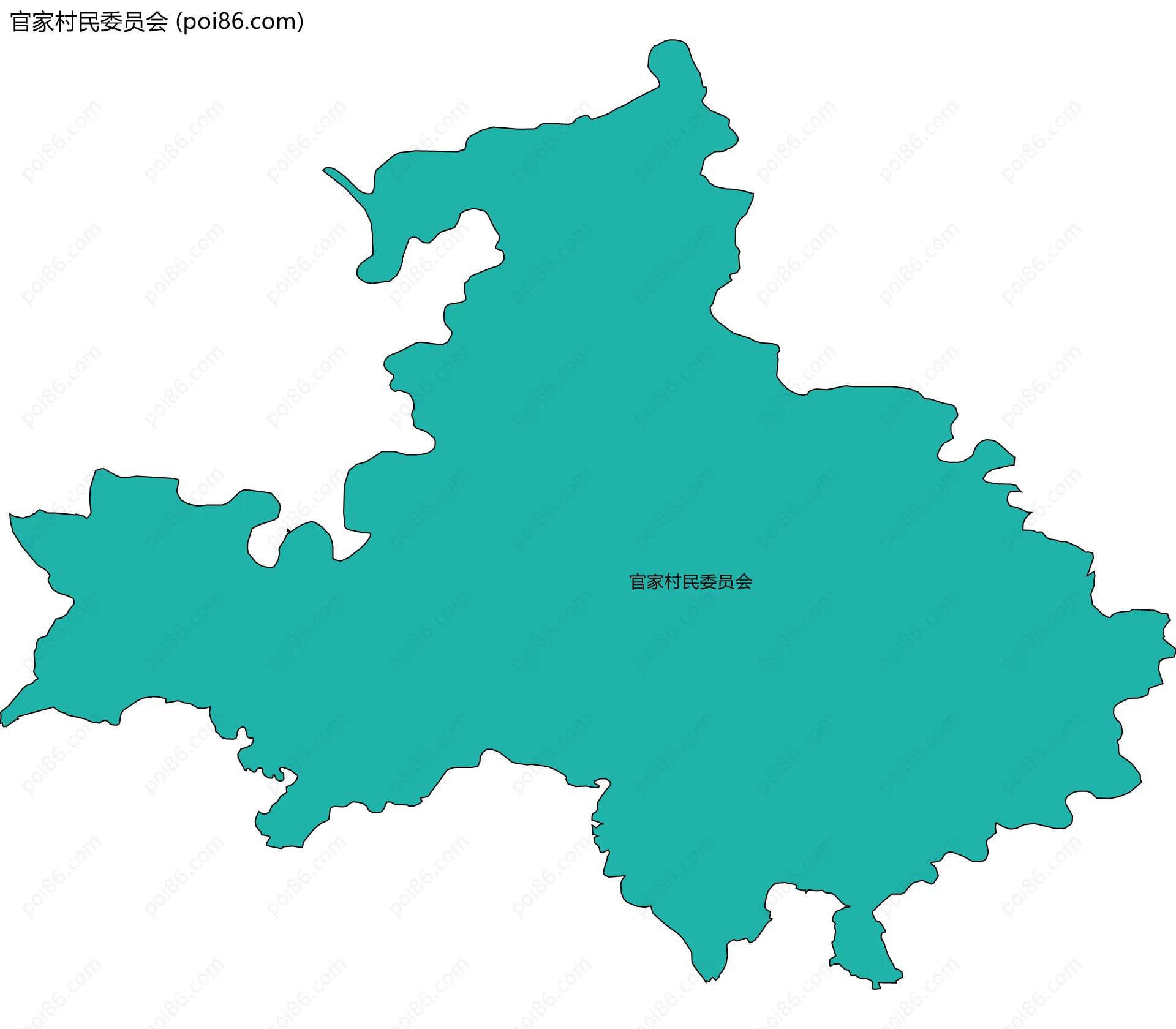 官家村民委员会边界地图