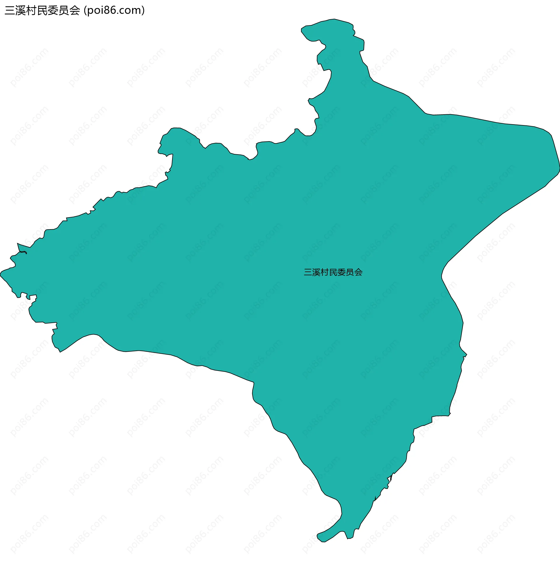 三溪村民委员会边界地图