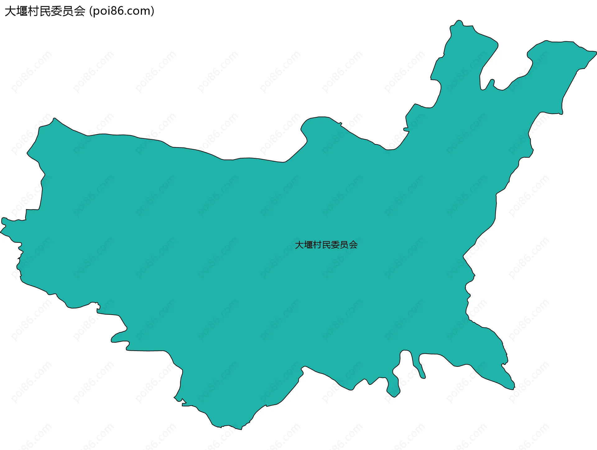 大堰村民委员会边界地图