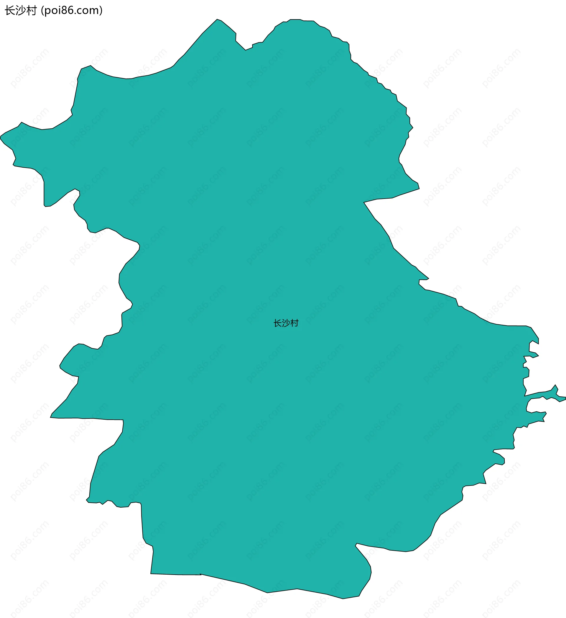 长沙村边界地图