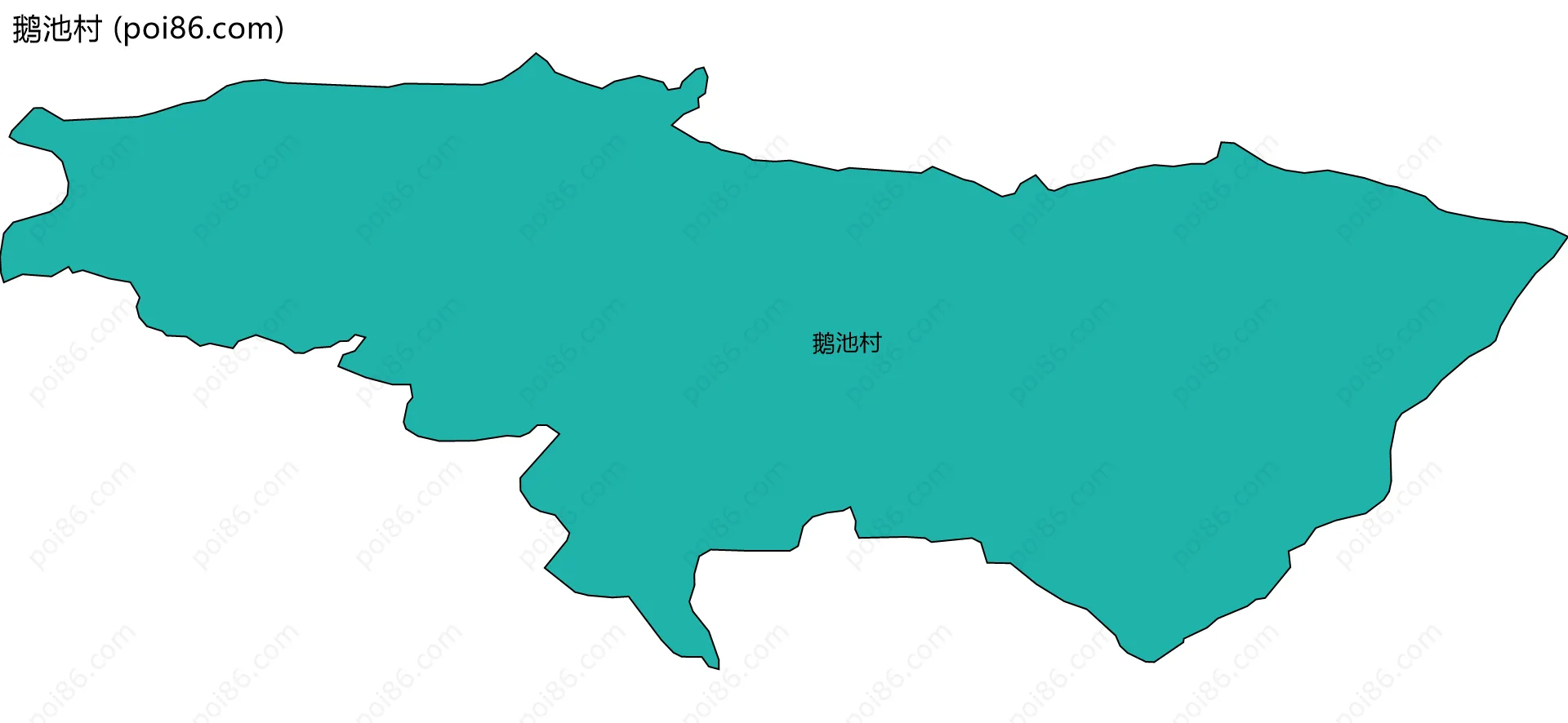 鹅池村边界地图