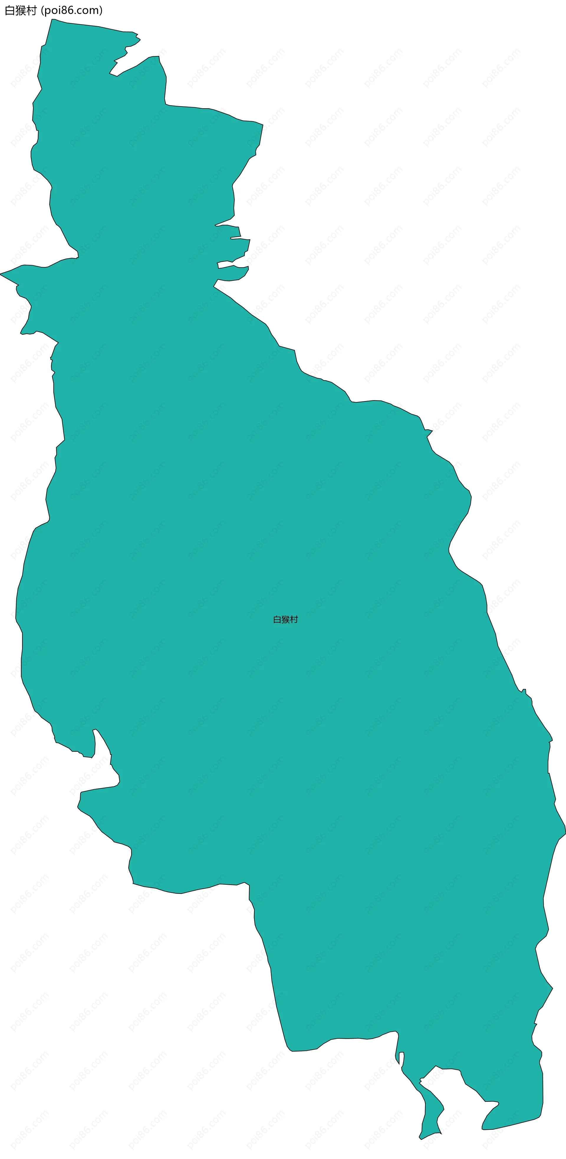 白猴村边界地图